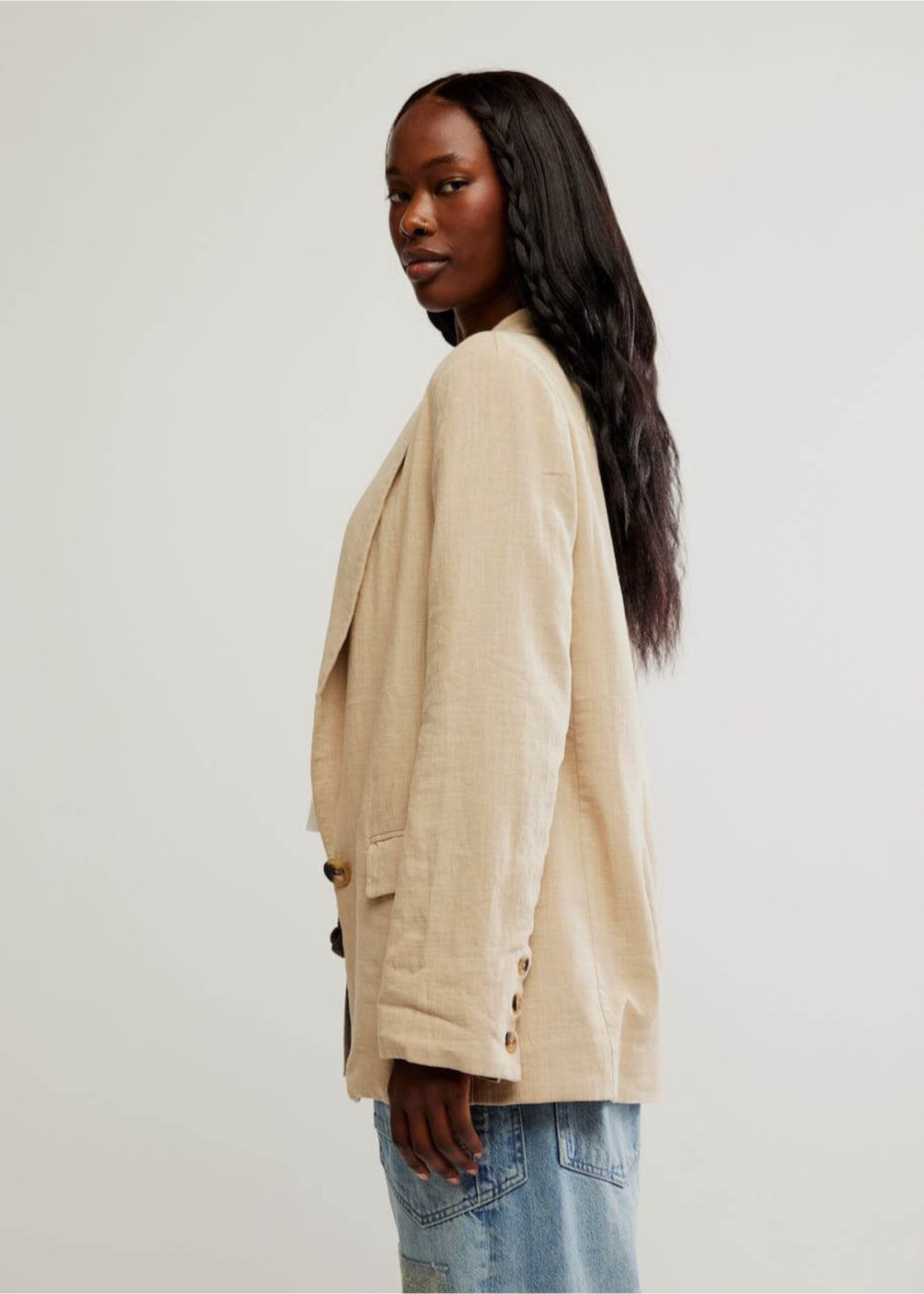 Free People Free People Prep School Blazer - Birch