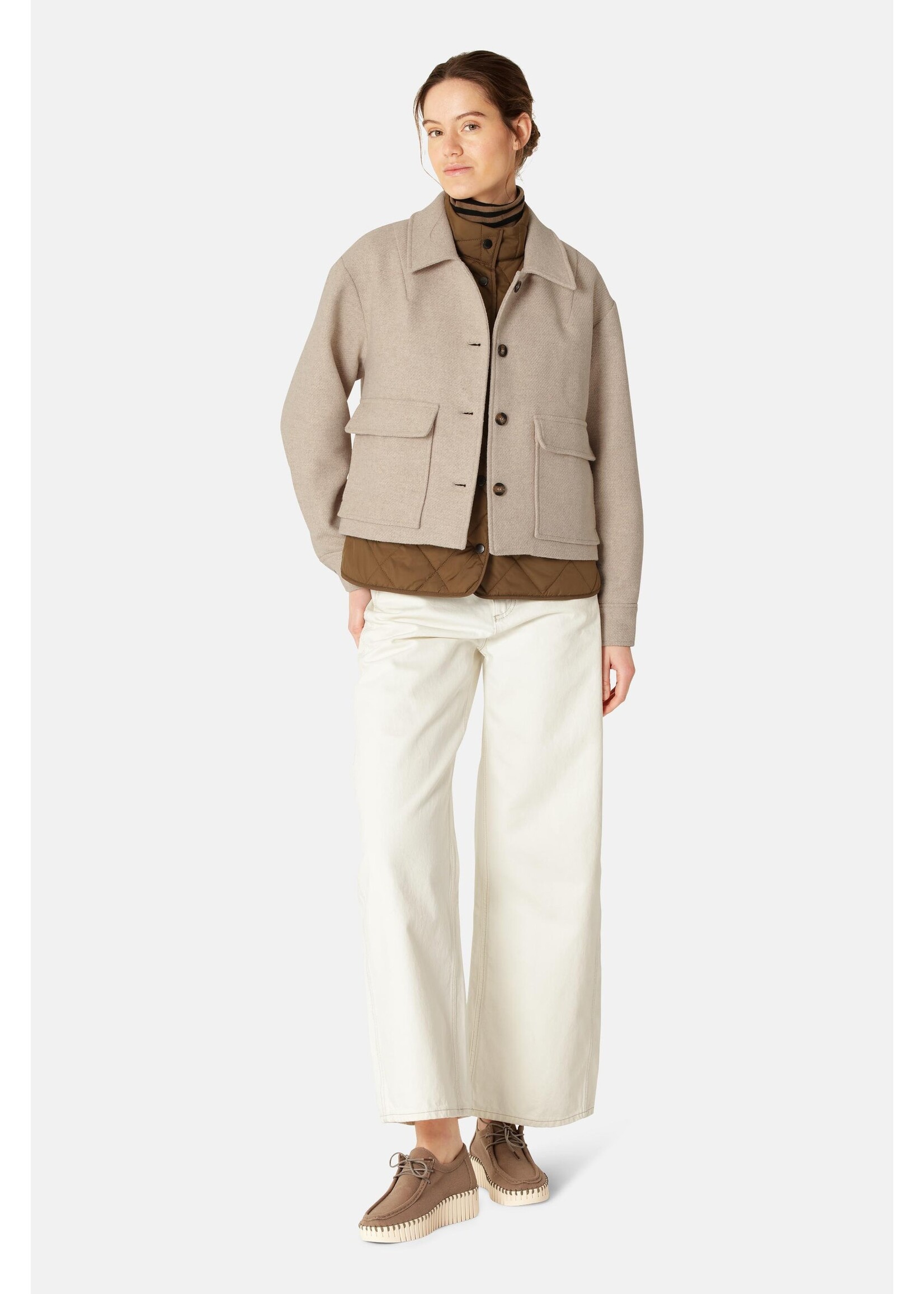 Ilse Jacobsen Ilse Jacobsen Short Buttoned Jacket - Wheat
