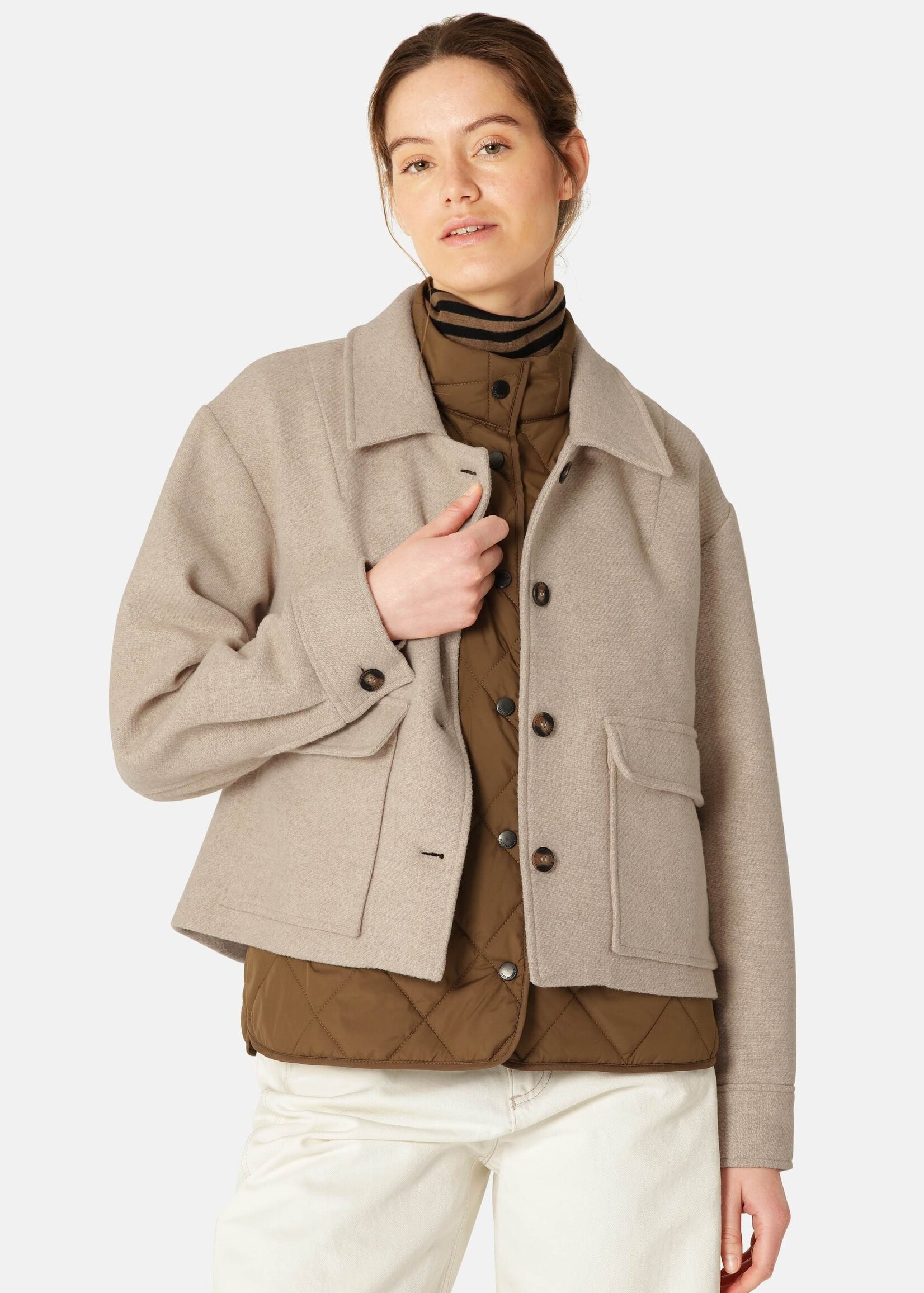 Ilse Jacobsen Ilse Jacobsen Short Buttoned Jacket - Wheat