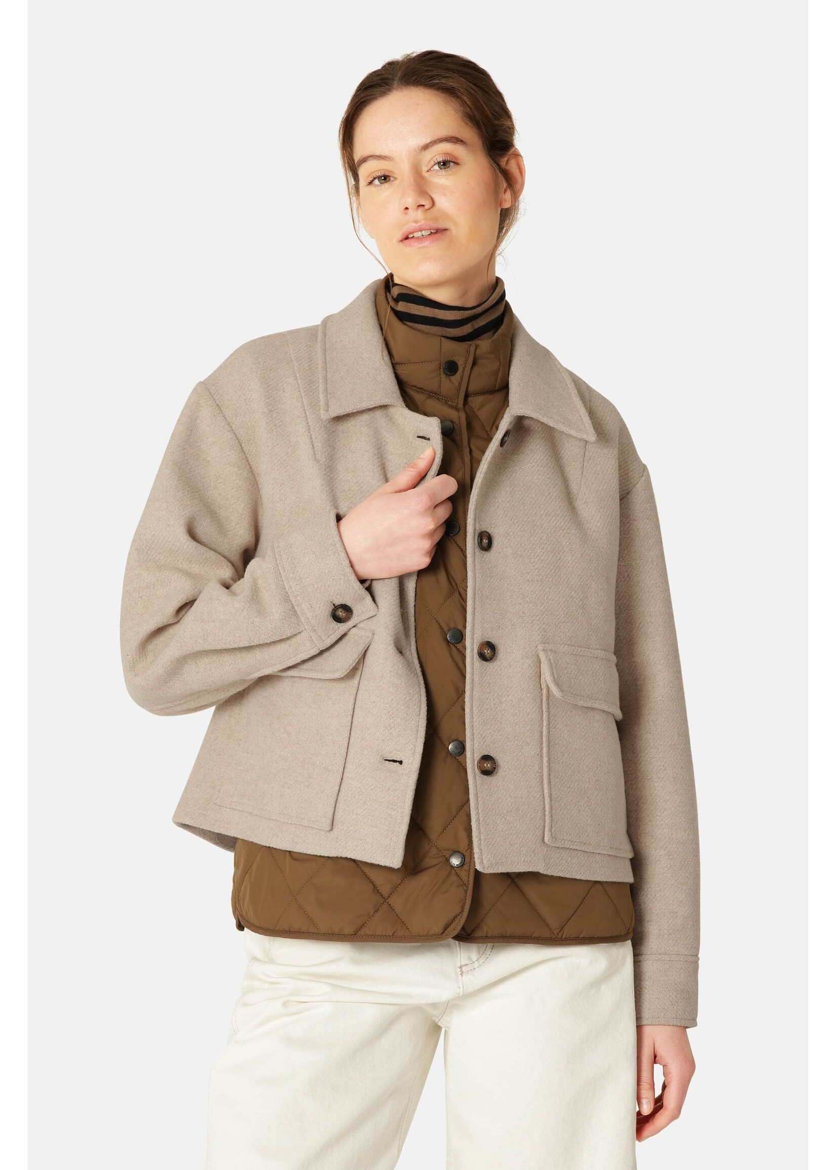 Ilse Jacobsen Ilse Jacobsen Short Buttoned Jacket - Wheat