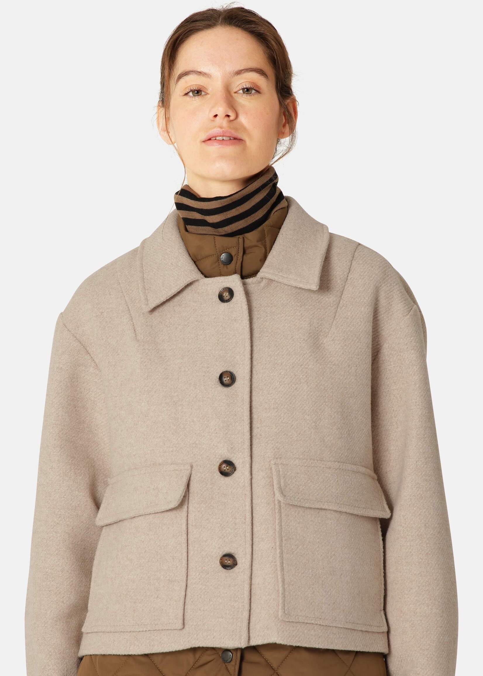 Ilse Jacobsen Ilse Jacobsen Short Buttoned Jacket - Wheat