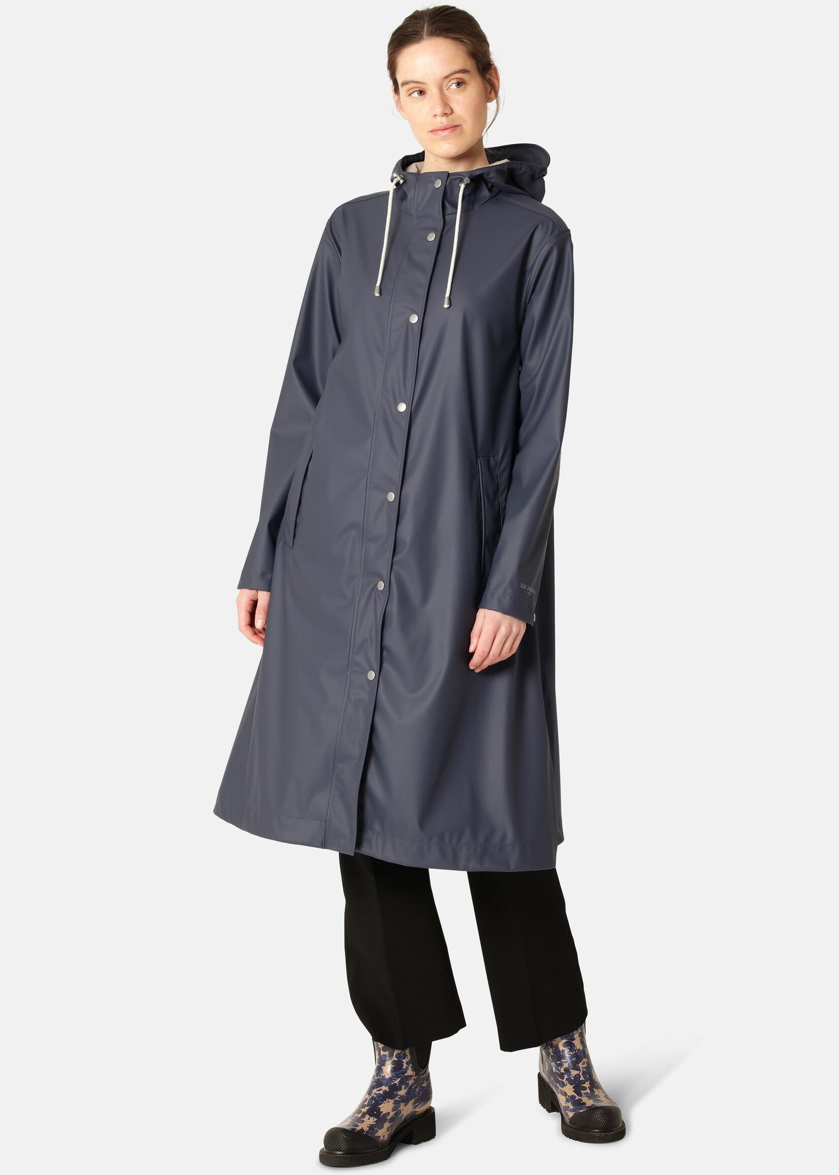 Ilse Jacobsen Ilse Jacobsen Long Rain Coat - Ombre Blue