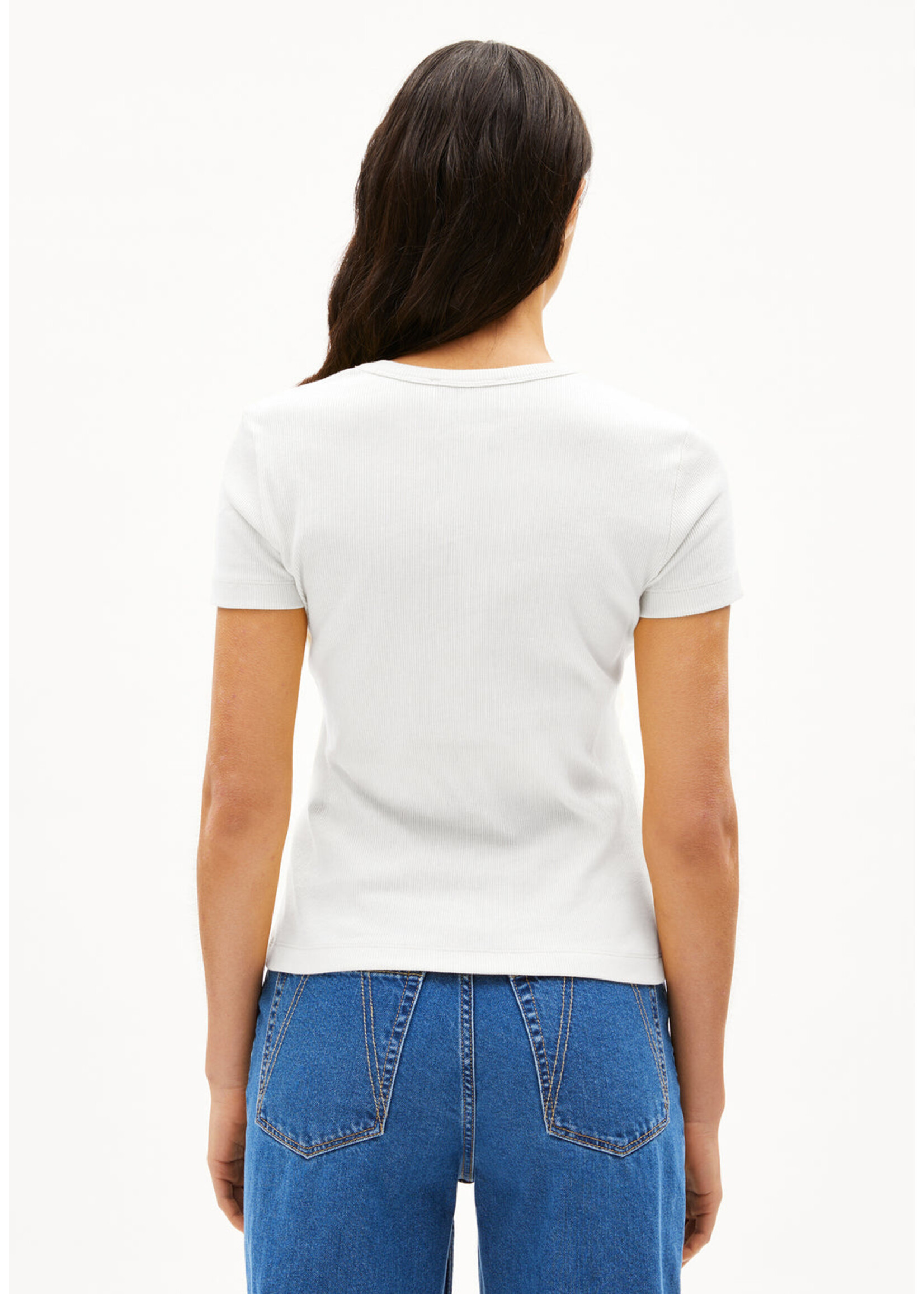 Armedangels Armedangels T-Shirt Côtelé Kardaa - Blanc