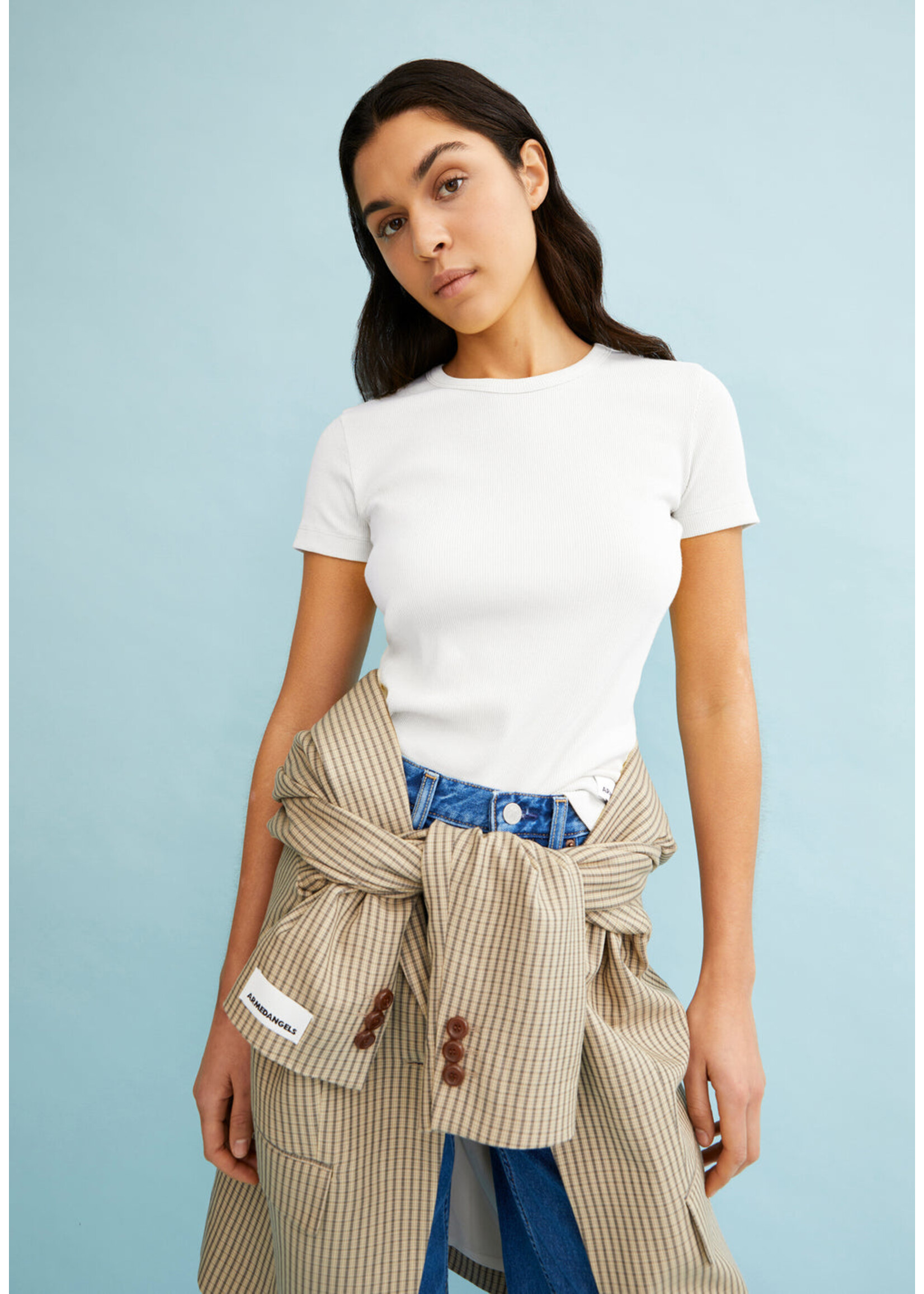 Armedangels Armedangels Kardaa Rib T-Shirt - White