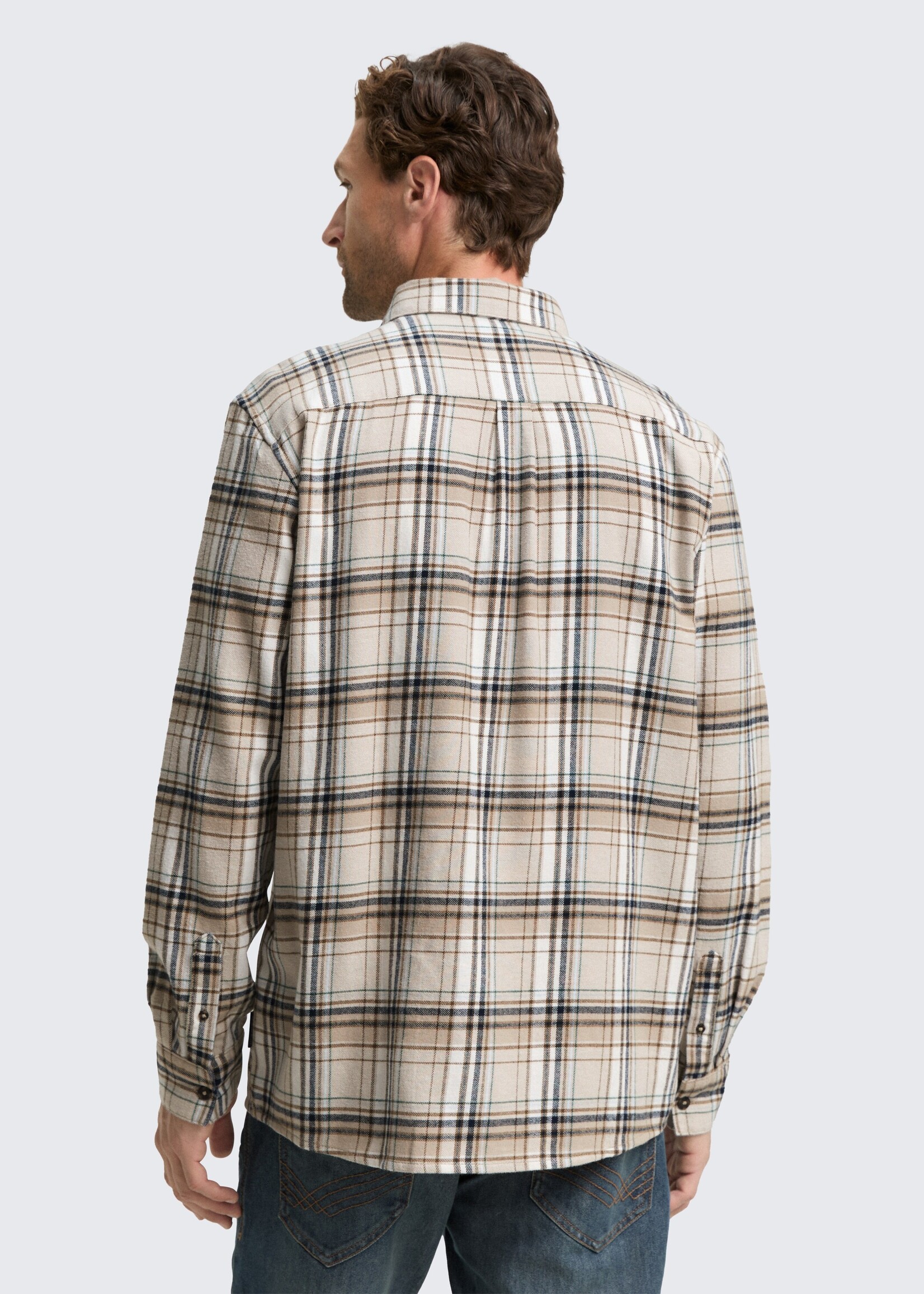 Tom Tailor Tom Tailor Comfort Checked Shirt - Beige Multicolor