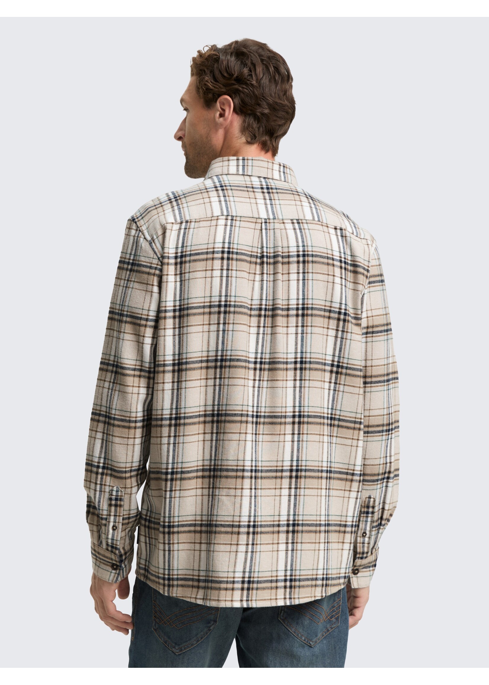 Tom Tailor Tom Tailor Chemise À Carreaux Confort - Beige Multicolor