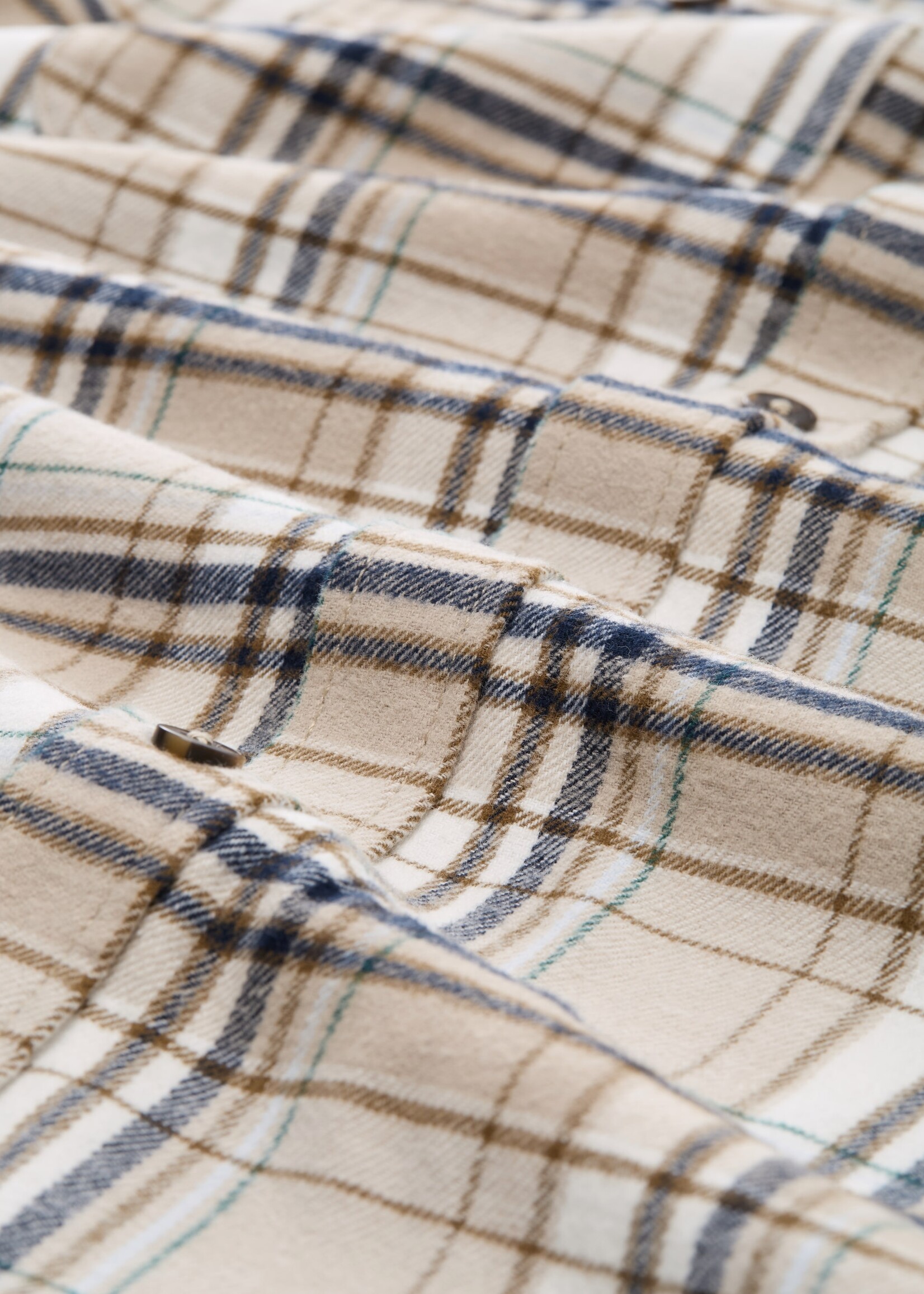 Tom Tailor Tom Tailor Comfort Checked Shirt - Beige Multicolor