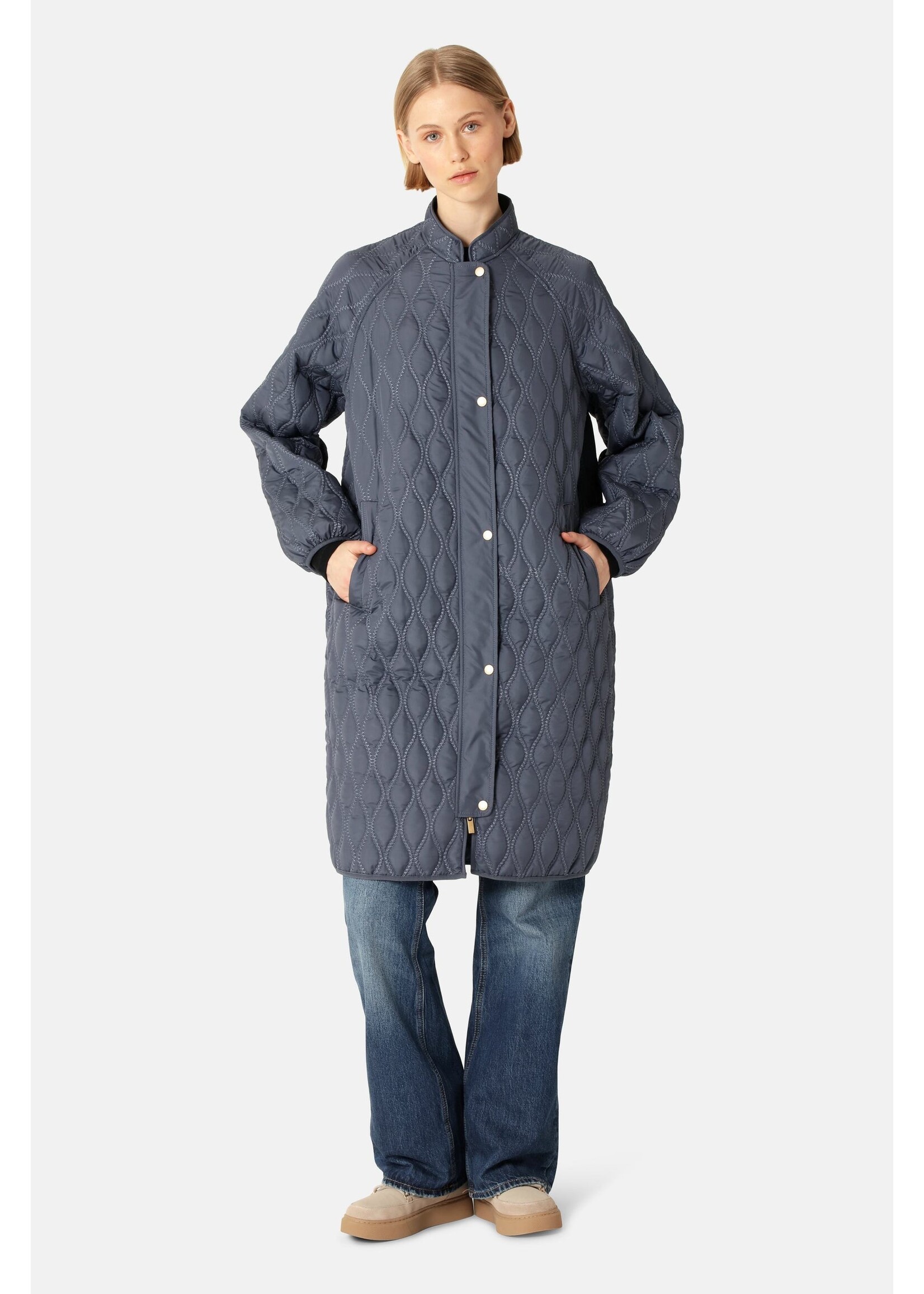 Ilse Jacobsen Ilse Jacobsen Manteau Matelassé Long - Ombre Blue