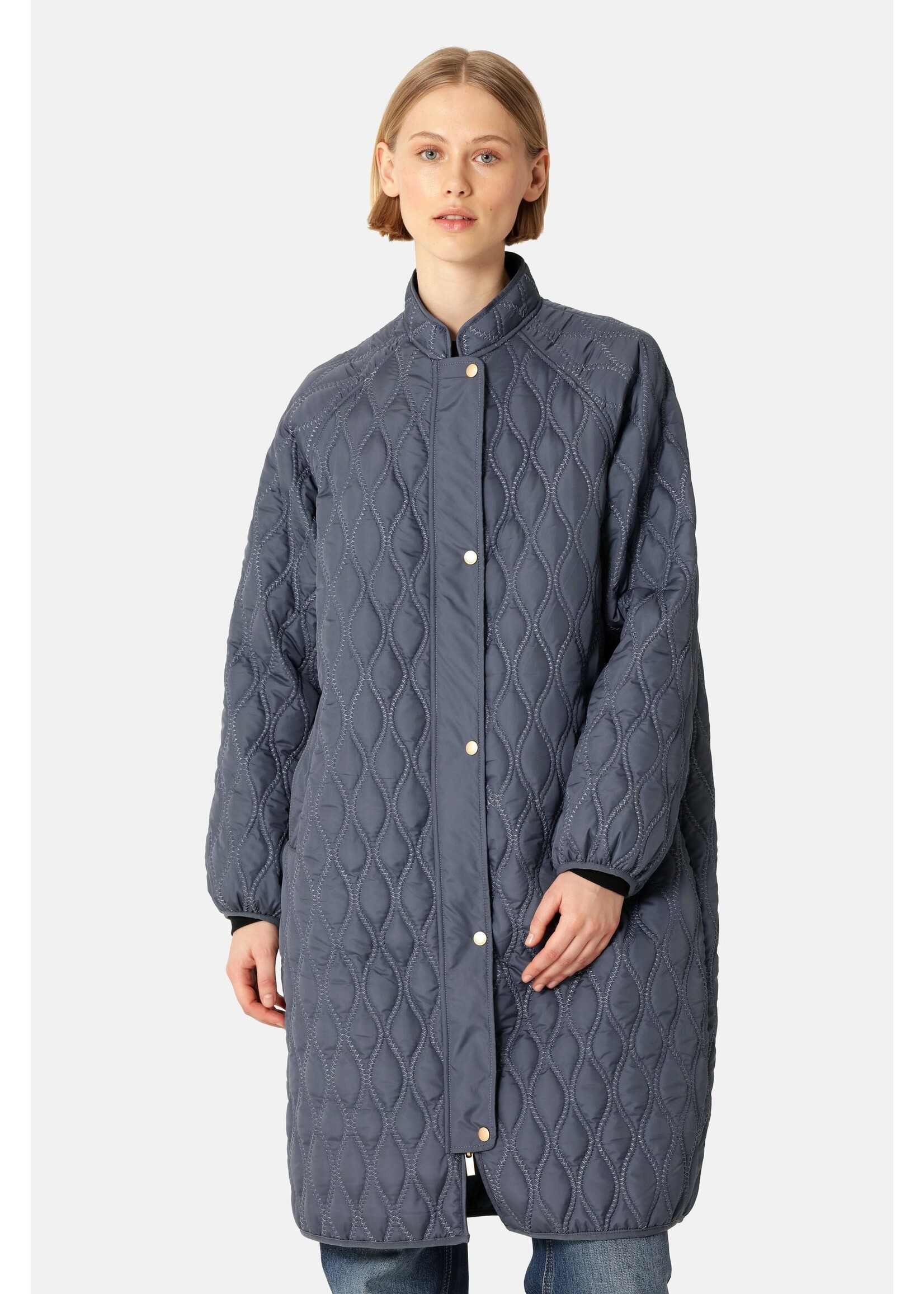 Ilse Jacobsen Ilse Jacobsen Manteau Matelassé Long - Ombre Blue