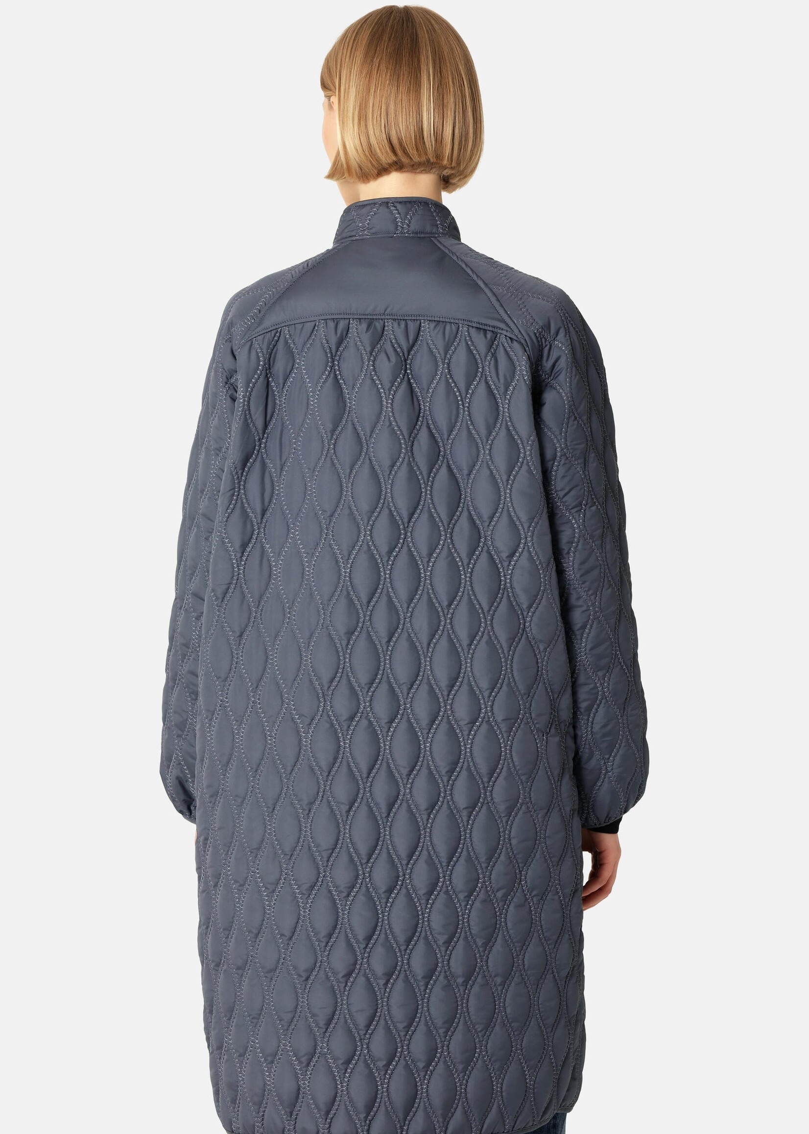 Ilse Jacobsen Ilse Jacobsen Long Quilt Coat - Ombre Blue