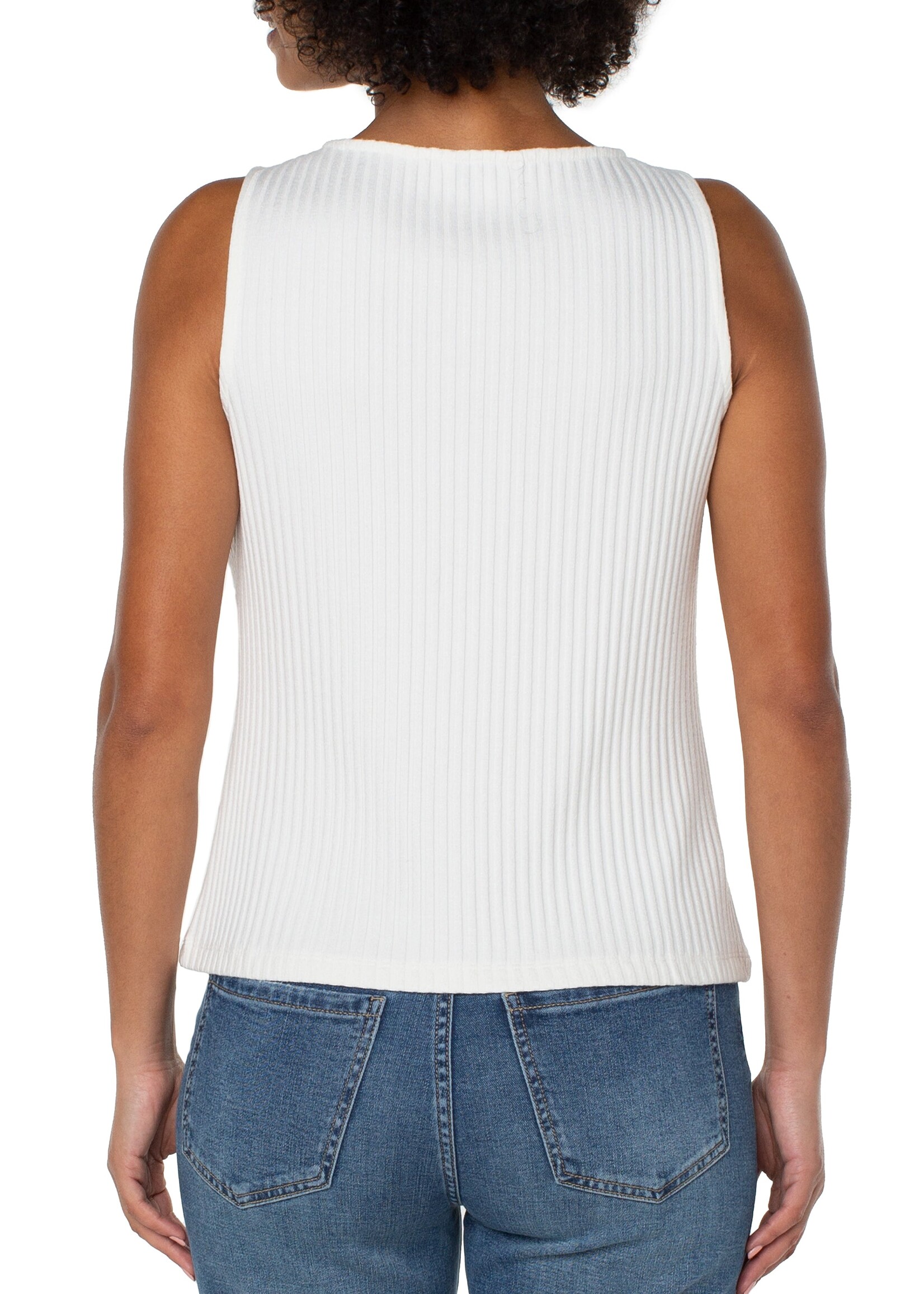 Liverpool Liverpool High Boatneck Knit Top - Snow