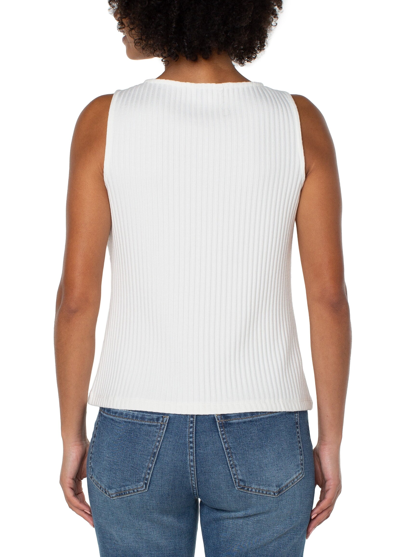 Liverpool Liverpool High Boatneck Knit Top - Snow