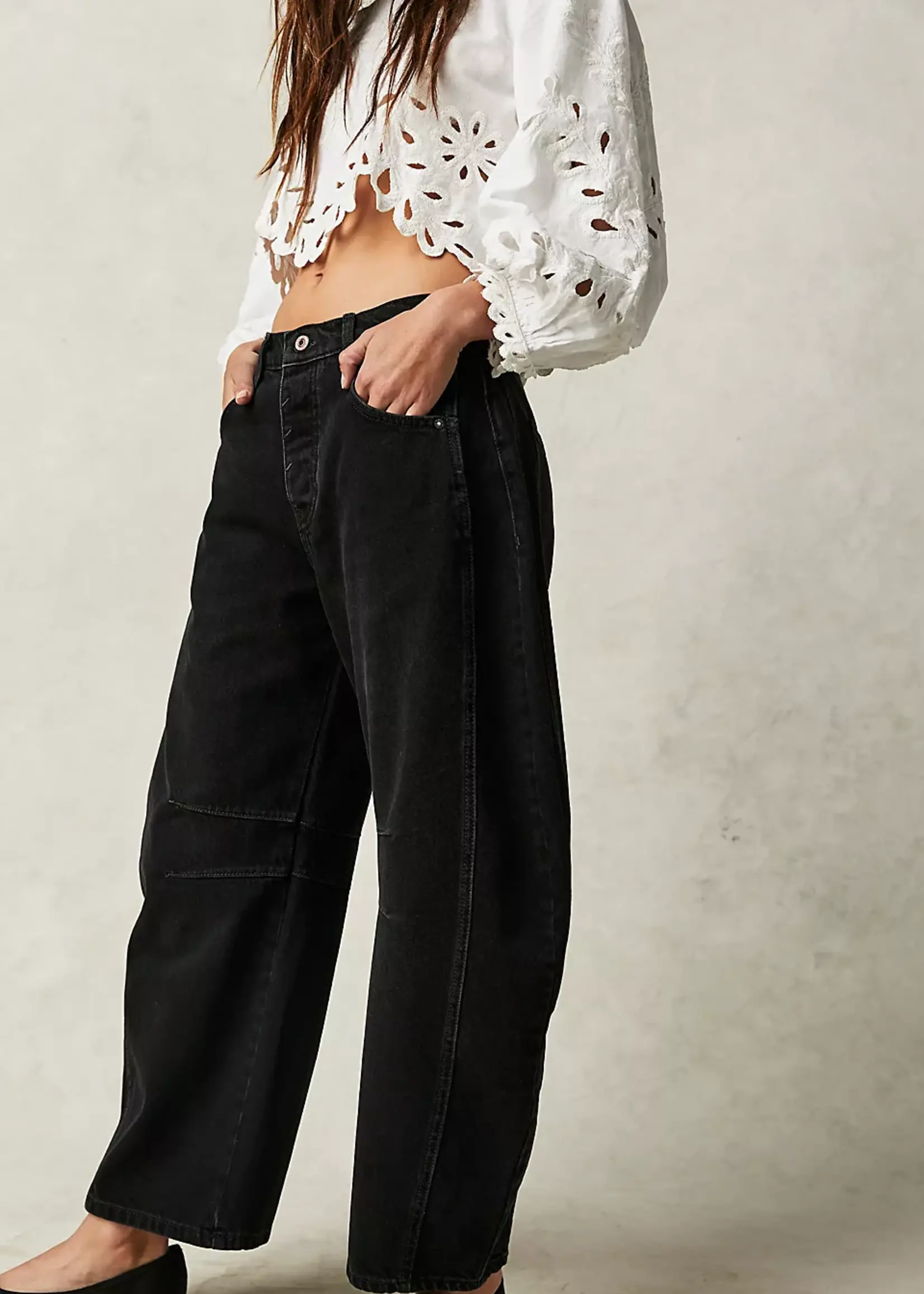 Free People Free People Good Luck Mid Rise Barrel - Soundwave