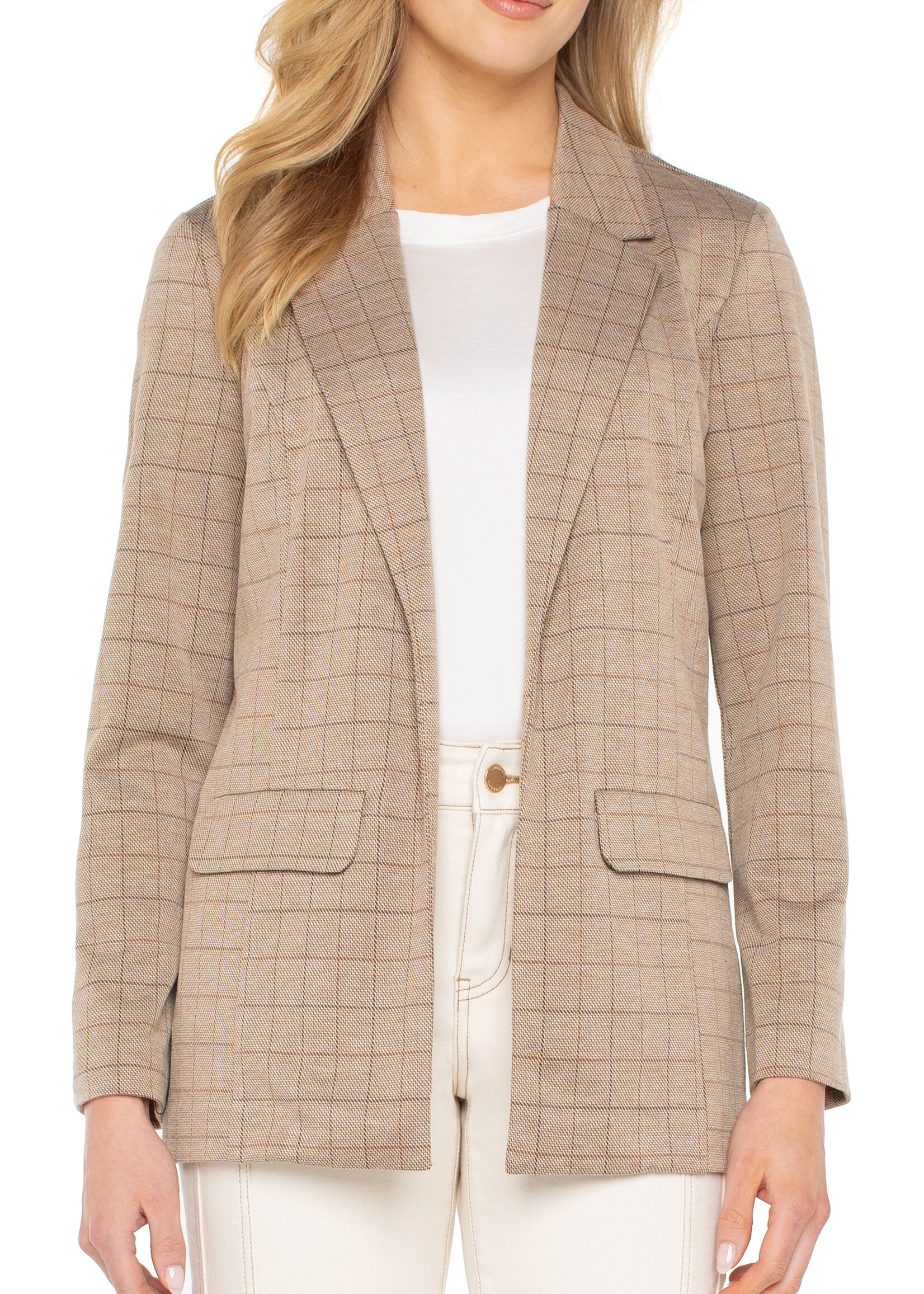 Liverpool Liverpool Blazer Boyfriend - Khaki Grid Check