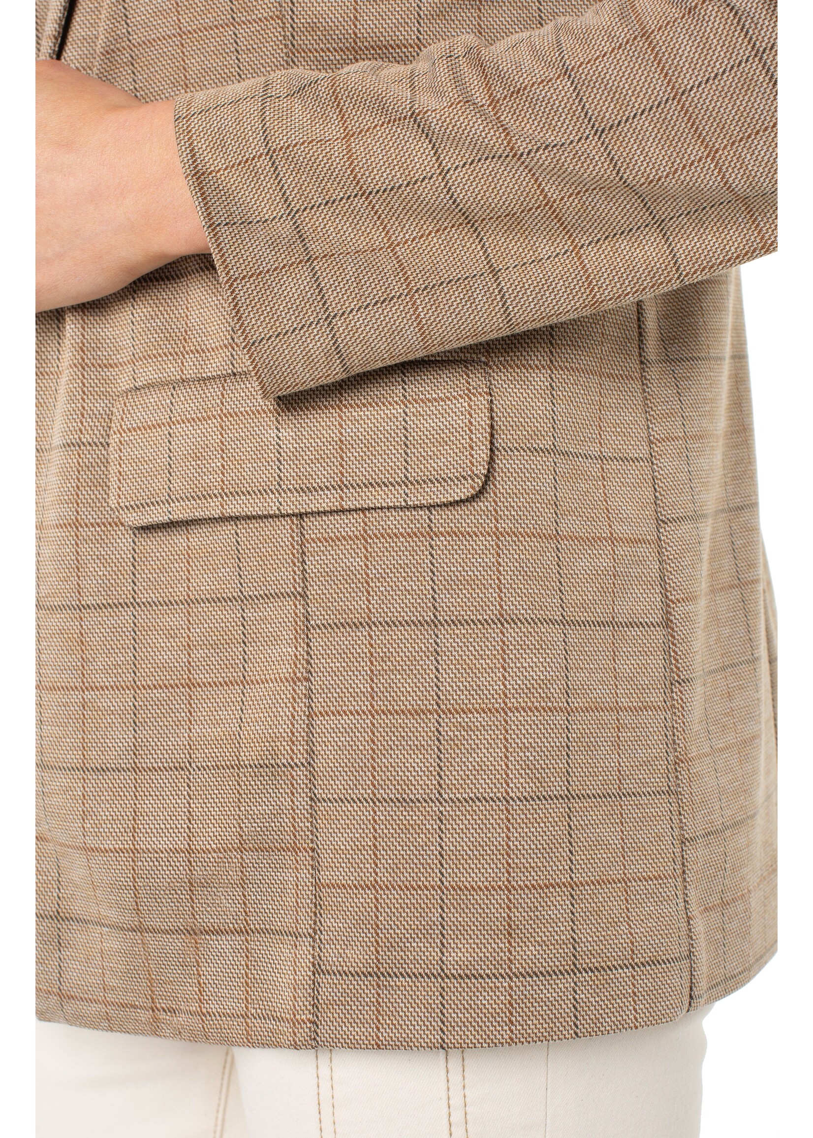Liverpool Liverpool Blazer Boyfriend - Khaki Grid Check