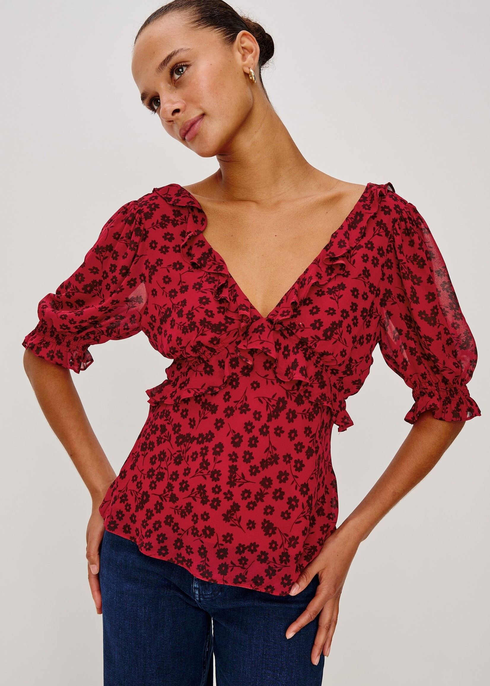 Rails Rails Haut Miramar - Carmine Daisies