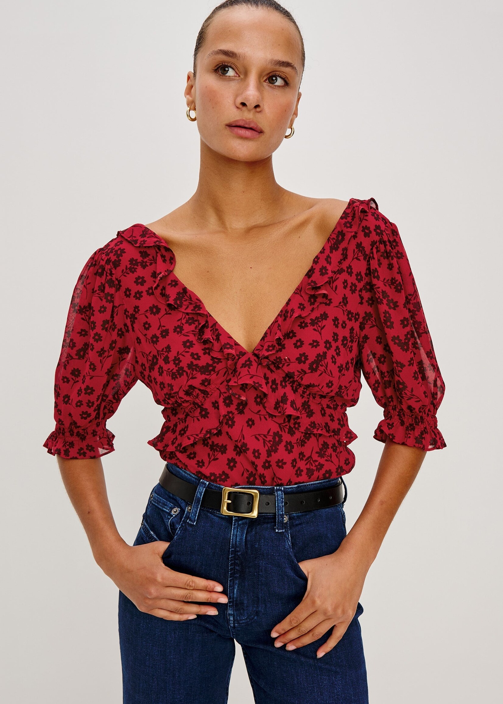 Rails Rails Miramar Top - Carmine Daisies