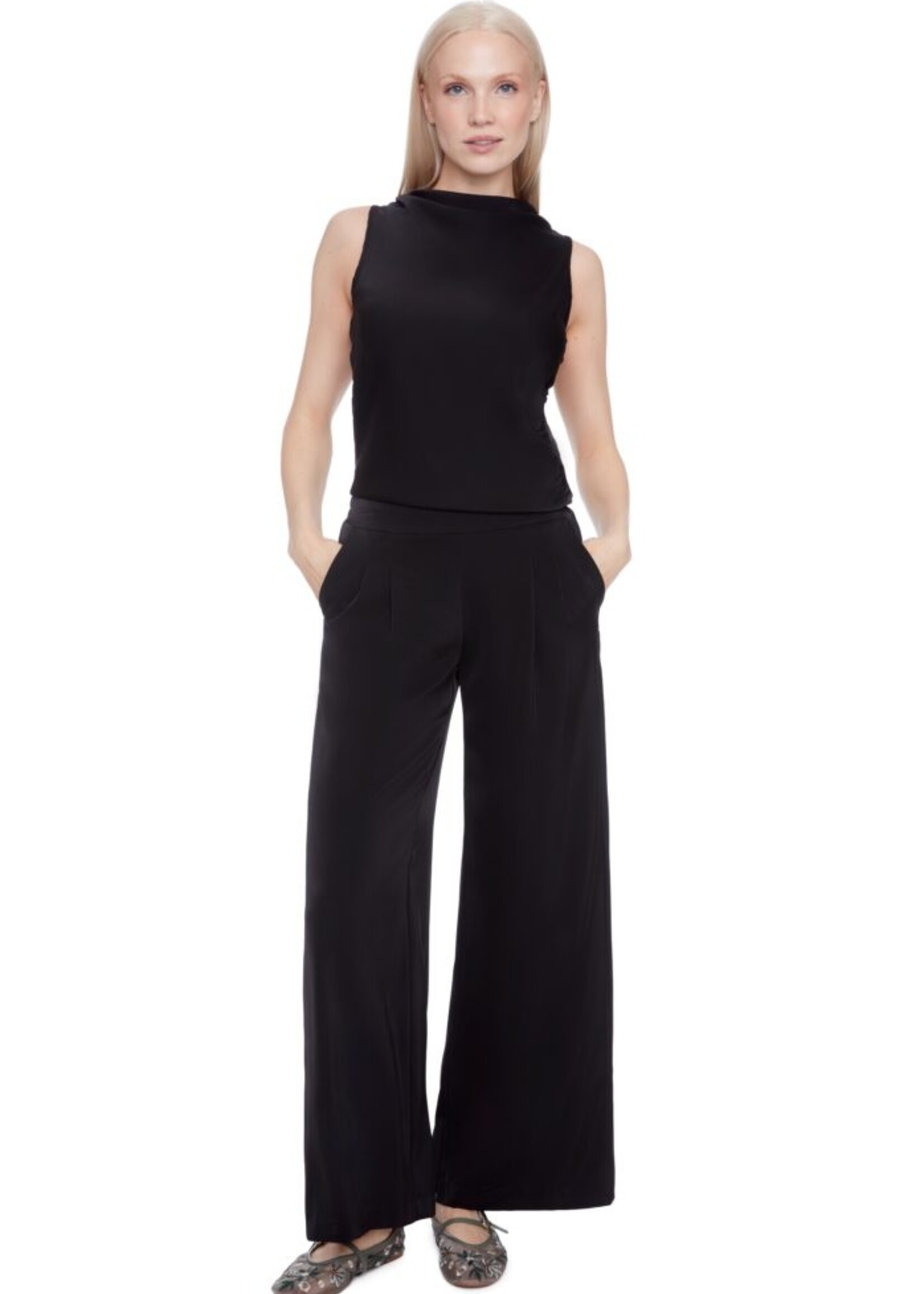 I love Tyler Madison Tyler Madison Belize Wide Leg Pant - Black