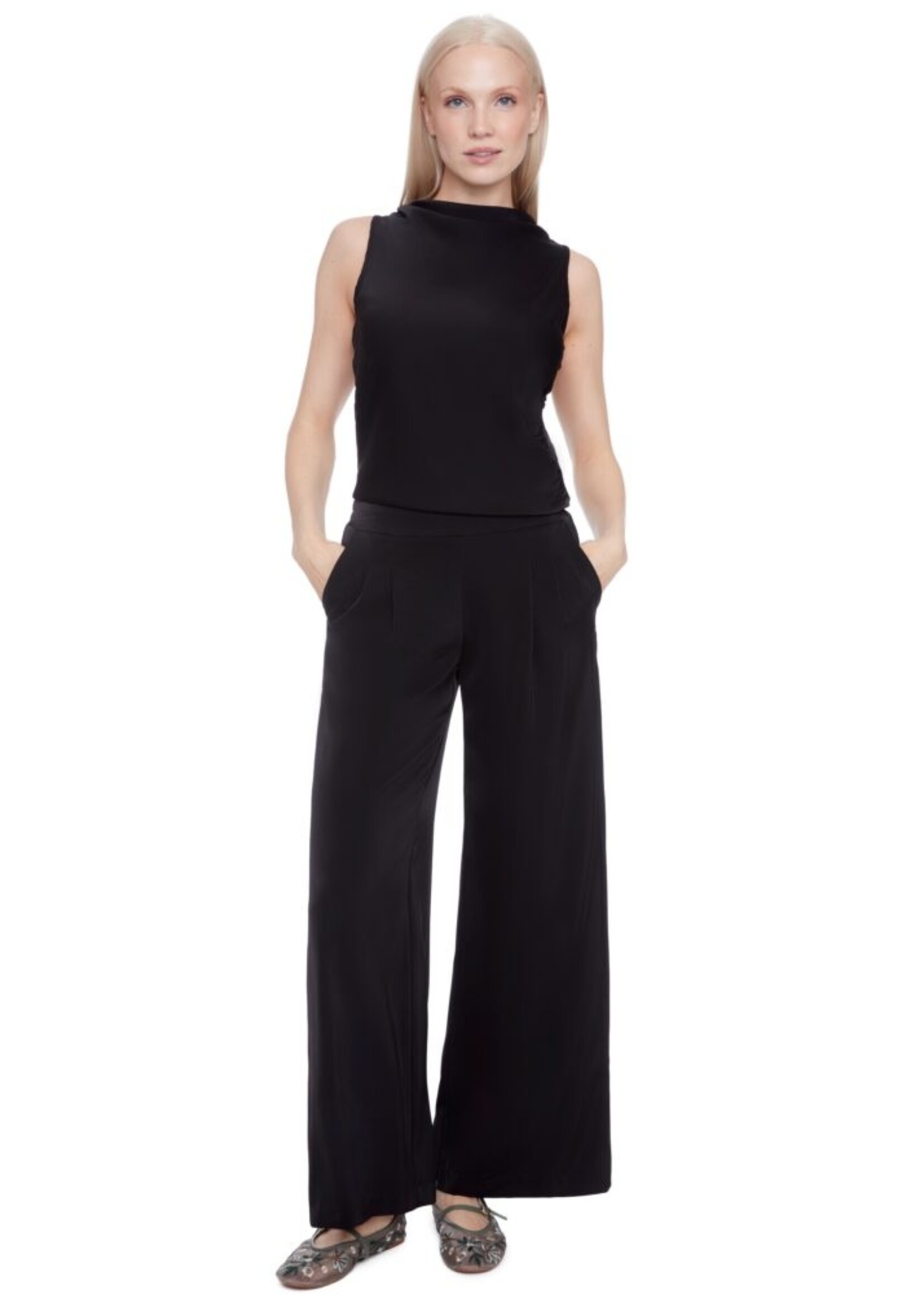 I love Tyler Madison Tyler Madison Belize Wide Leg Pant - Black