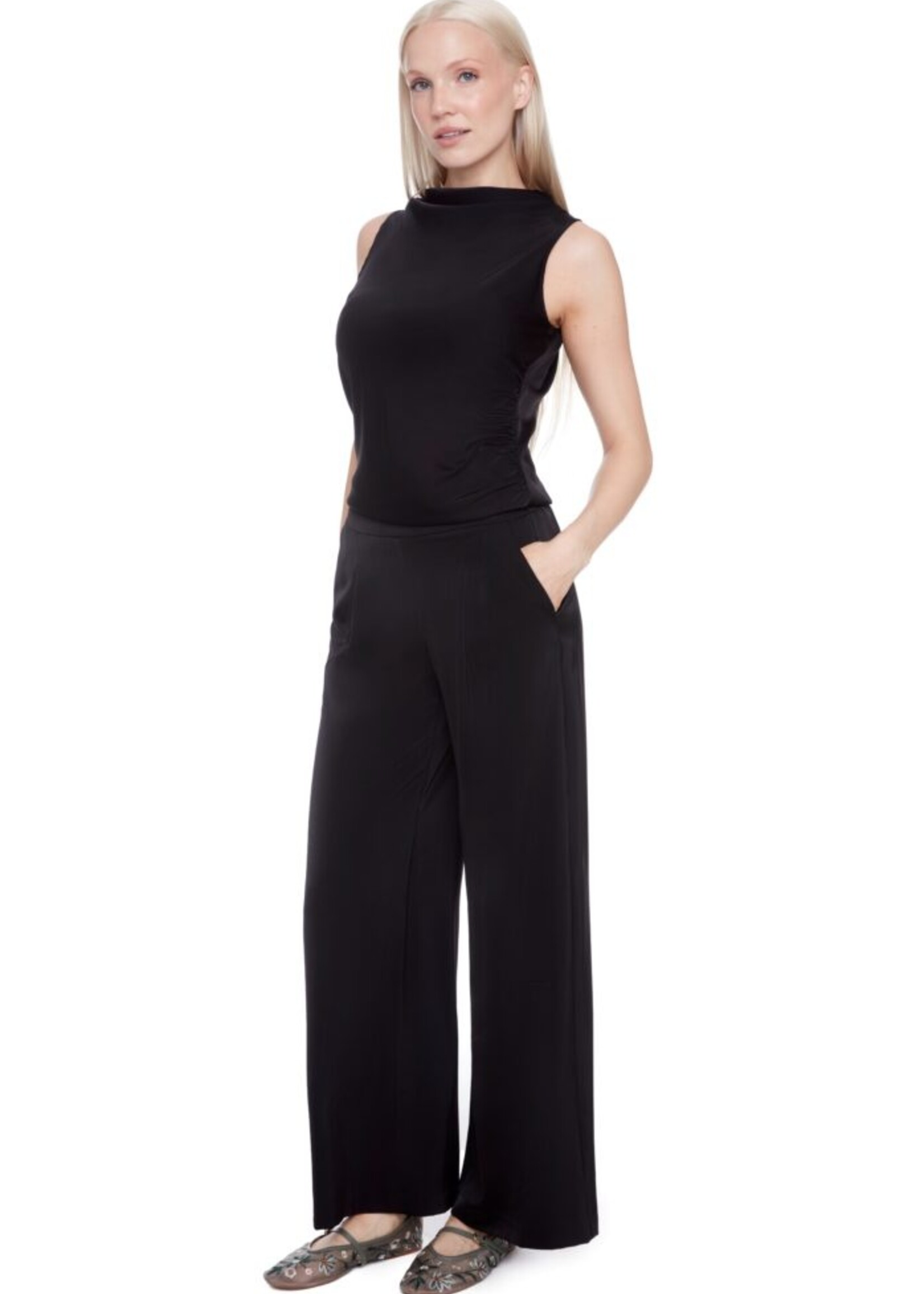 I love Tyler Madison Tyler Madison Belize Wide Leg Pant - Black