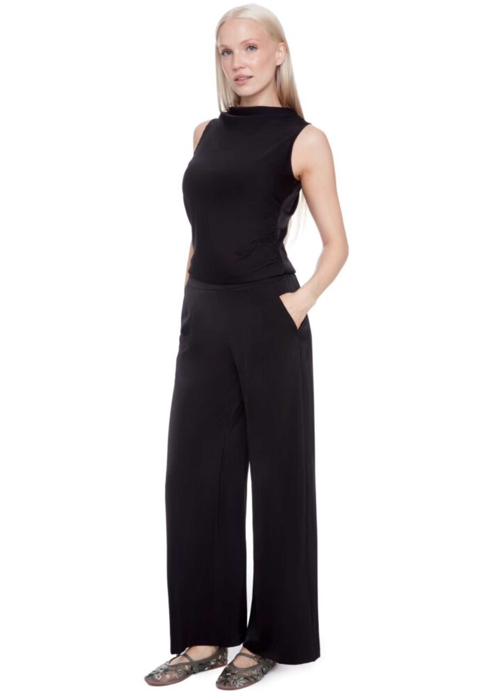 I love Tyler Madison Tyler Madison Belize Wide Leg Pant - Black