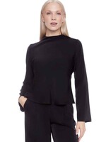 I love Tyler Madison Tyler Madison Lindsay Bell-Sleeve Top - Black