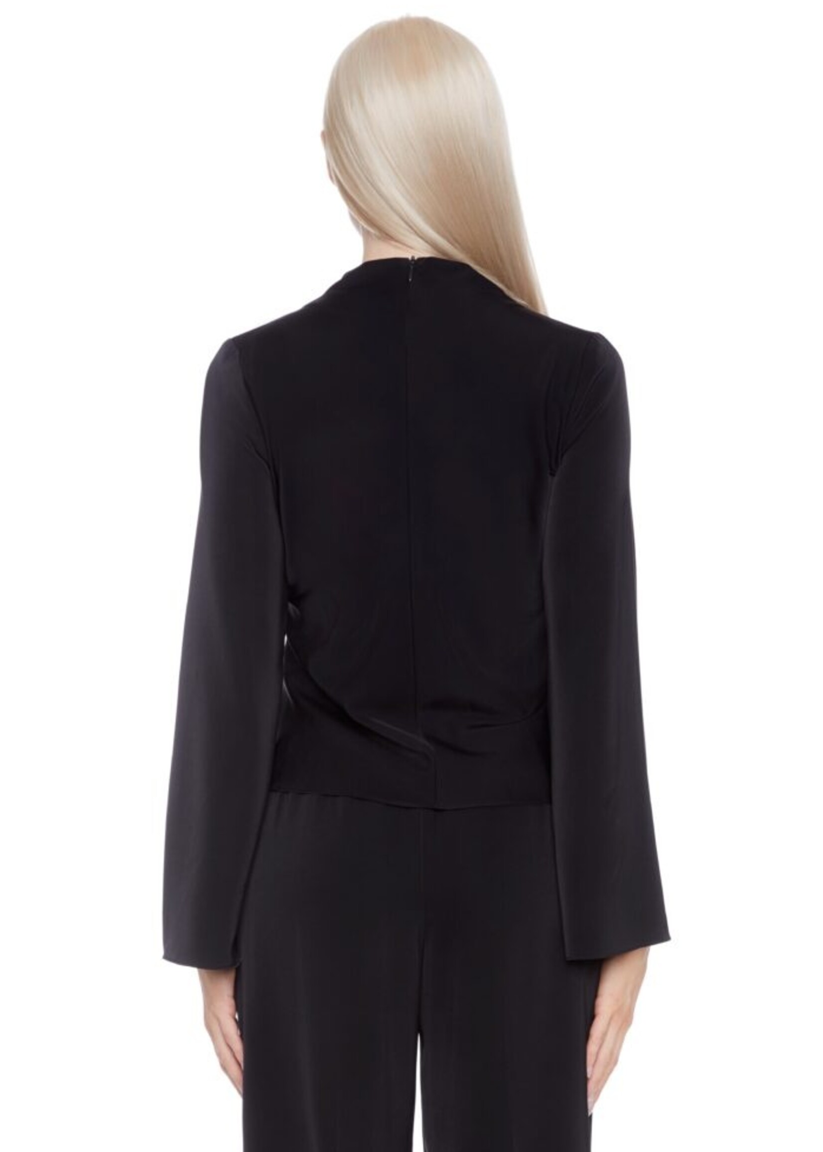 I love Tyler Madison Tyler Madison Lindsay Bell-Sleeve Top - Black