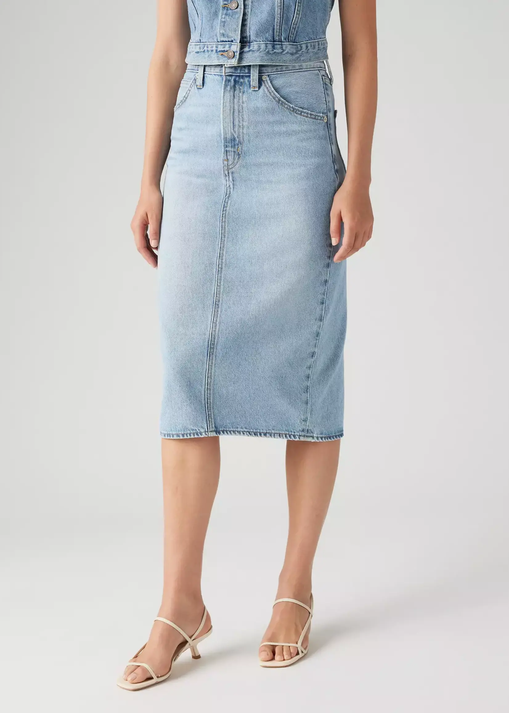 Levi's Levi's High Rise Slit Skirt - Riveting