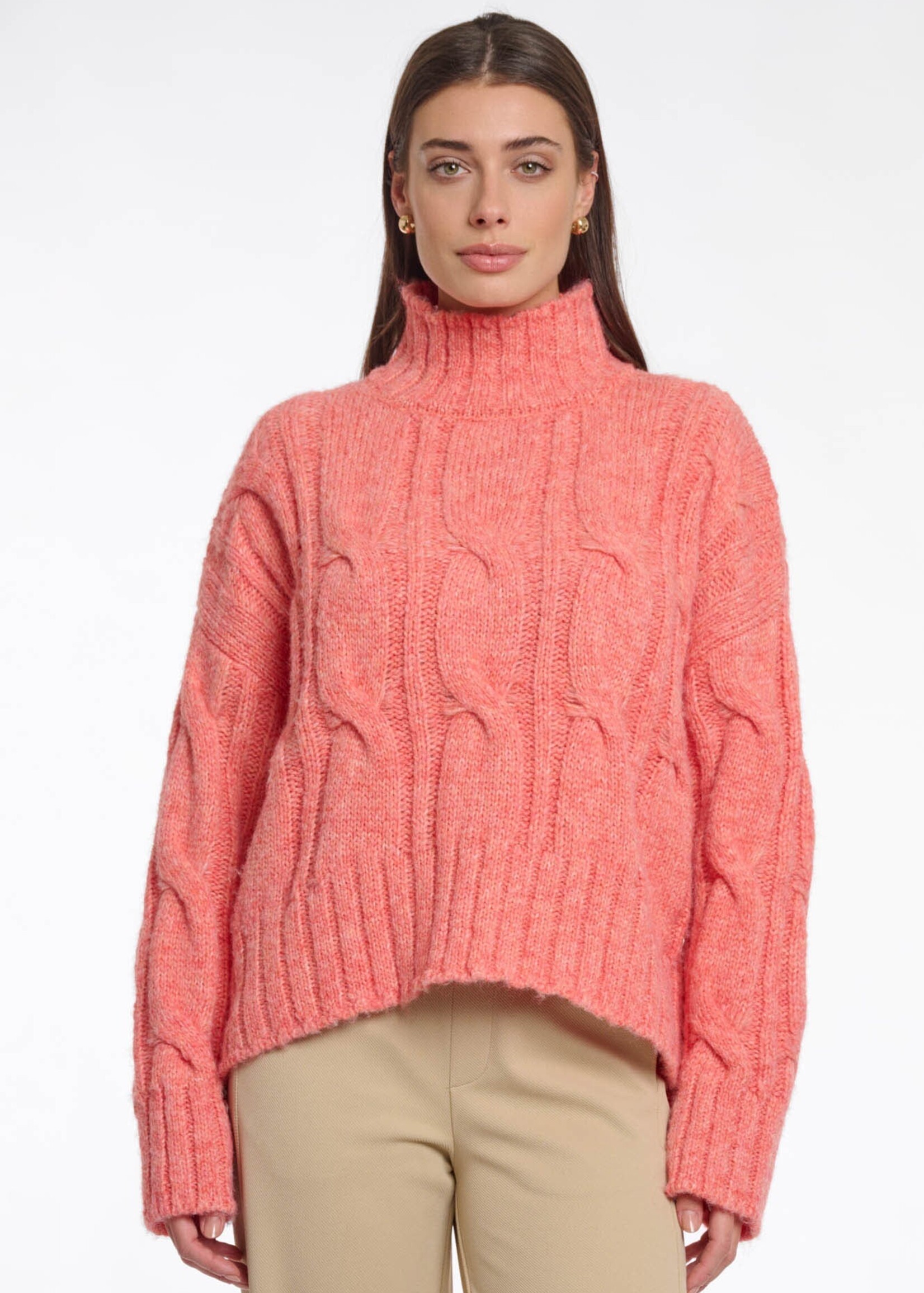 Rino & Pelle Rino & Pelle Taffie Sweater - Bright Coral Melange