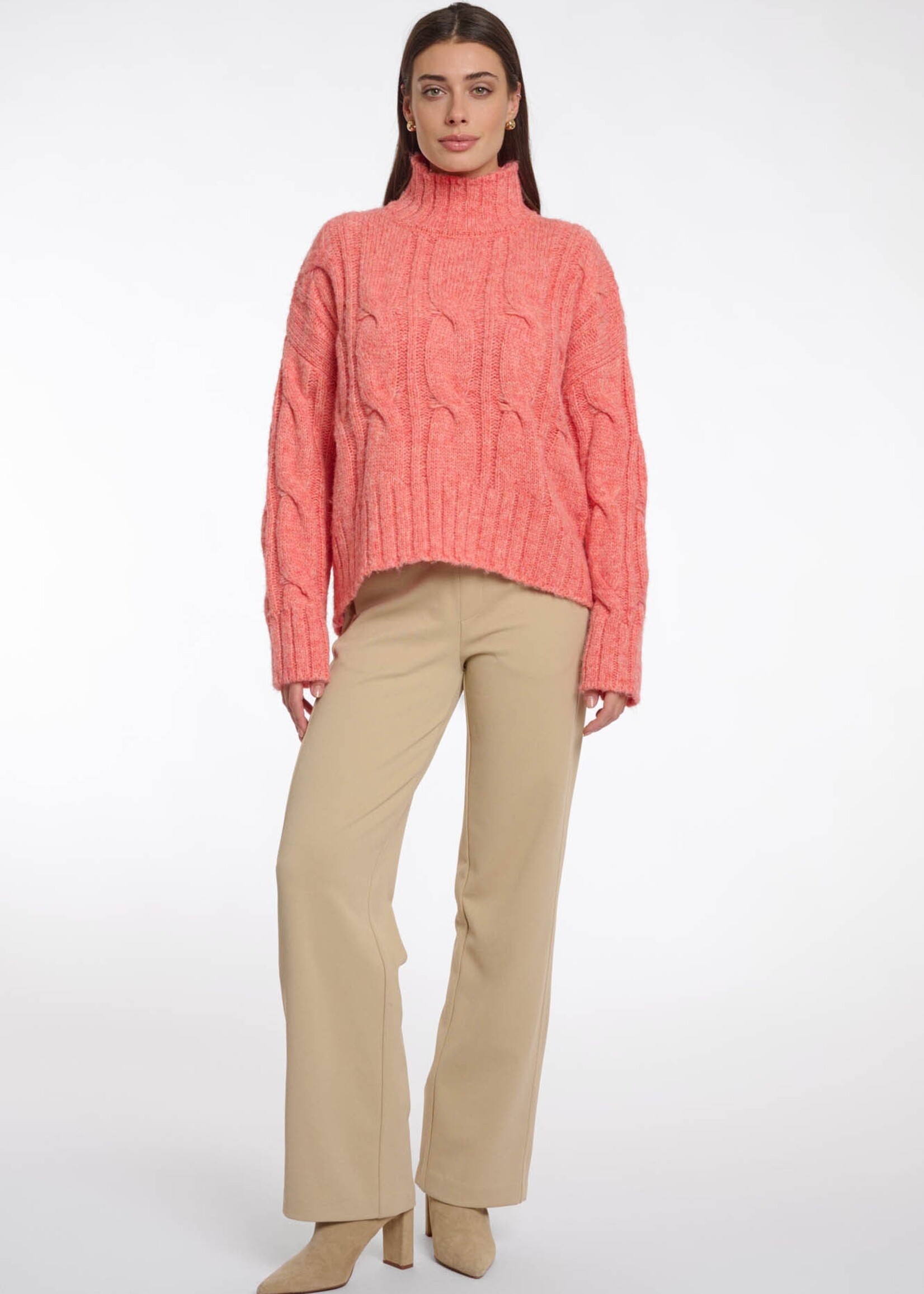 Rino & Pelle Rino & Pelle Taffie Sweater - Bright Coral Melange