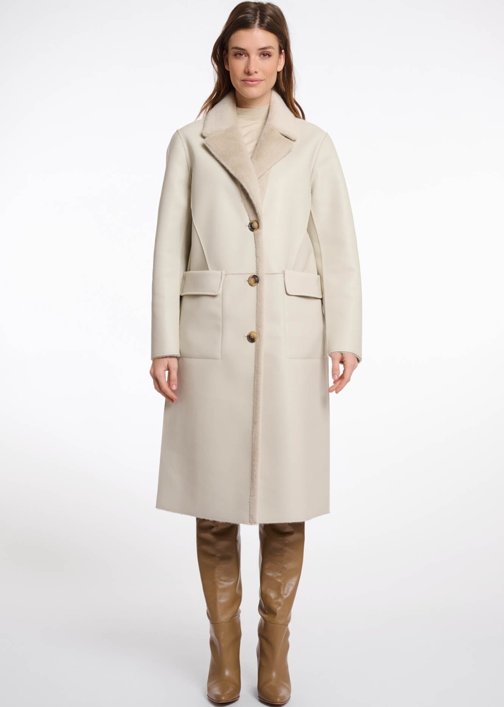 Rino & Pelle Rino & Pelle Tatiana Reversible Long Coat - Birch