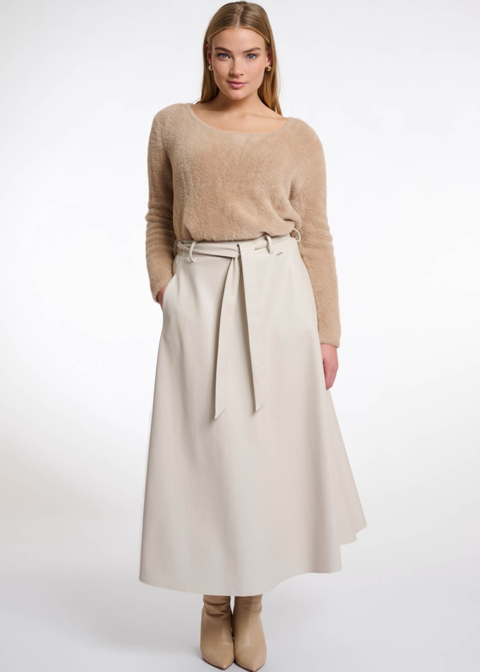 Rino & Pelle Rino & Pelle Chelsea Faux Leather Skirt - Birch