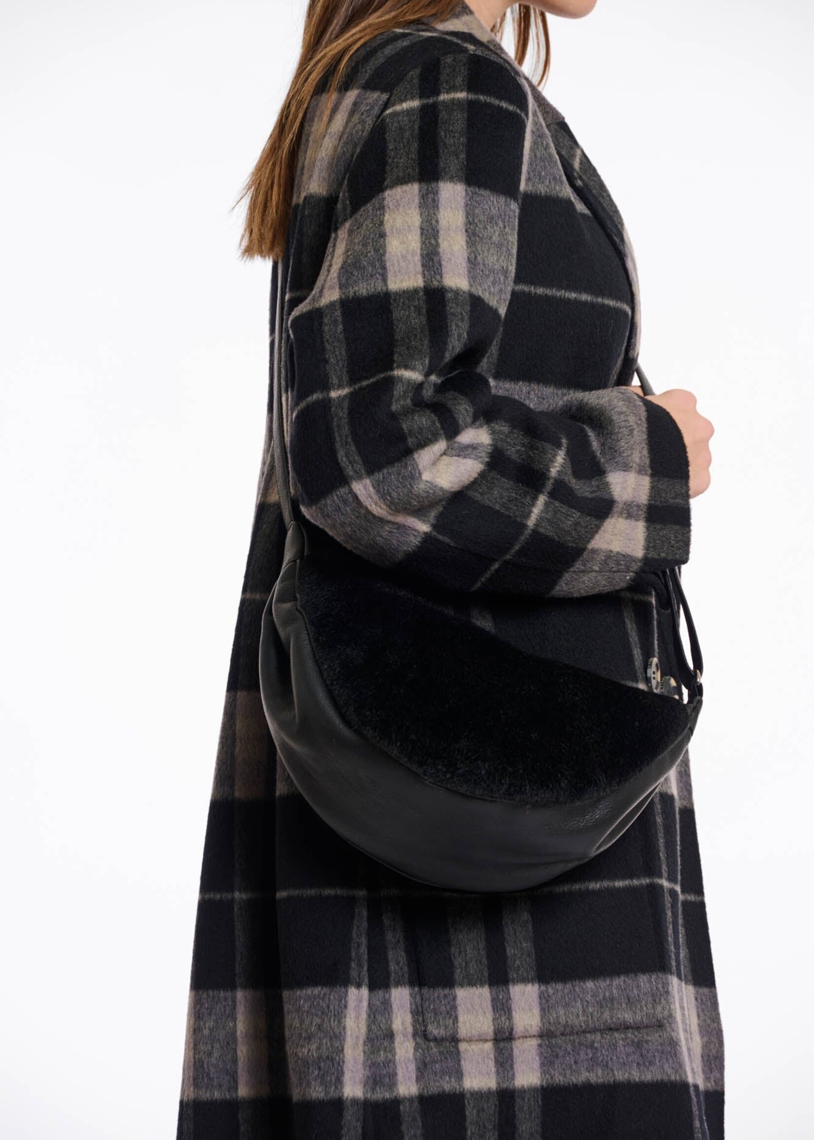 Rino & Pelle Rino & Pelle Sac Bandoulière Rond Dalina - Noir