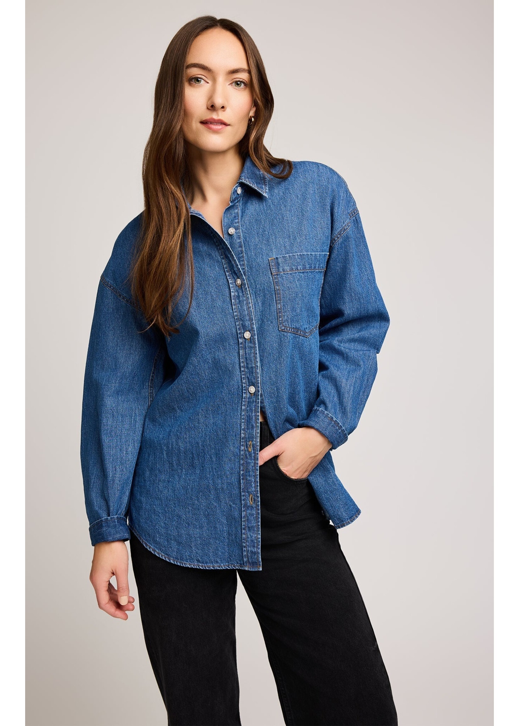 Gentle Fawn Chemise Boutonnée En Jean Whitney - Medium Wash