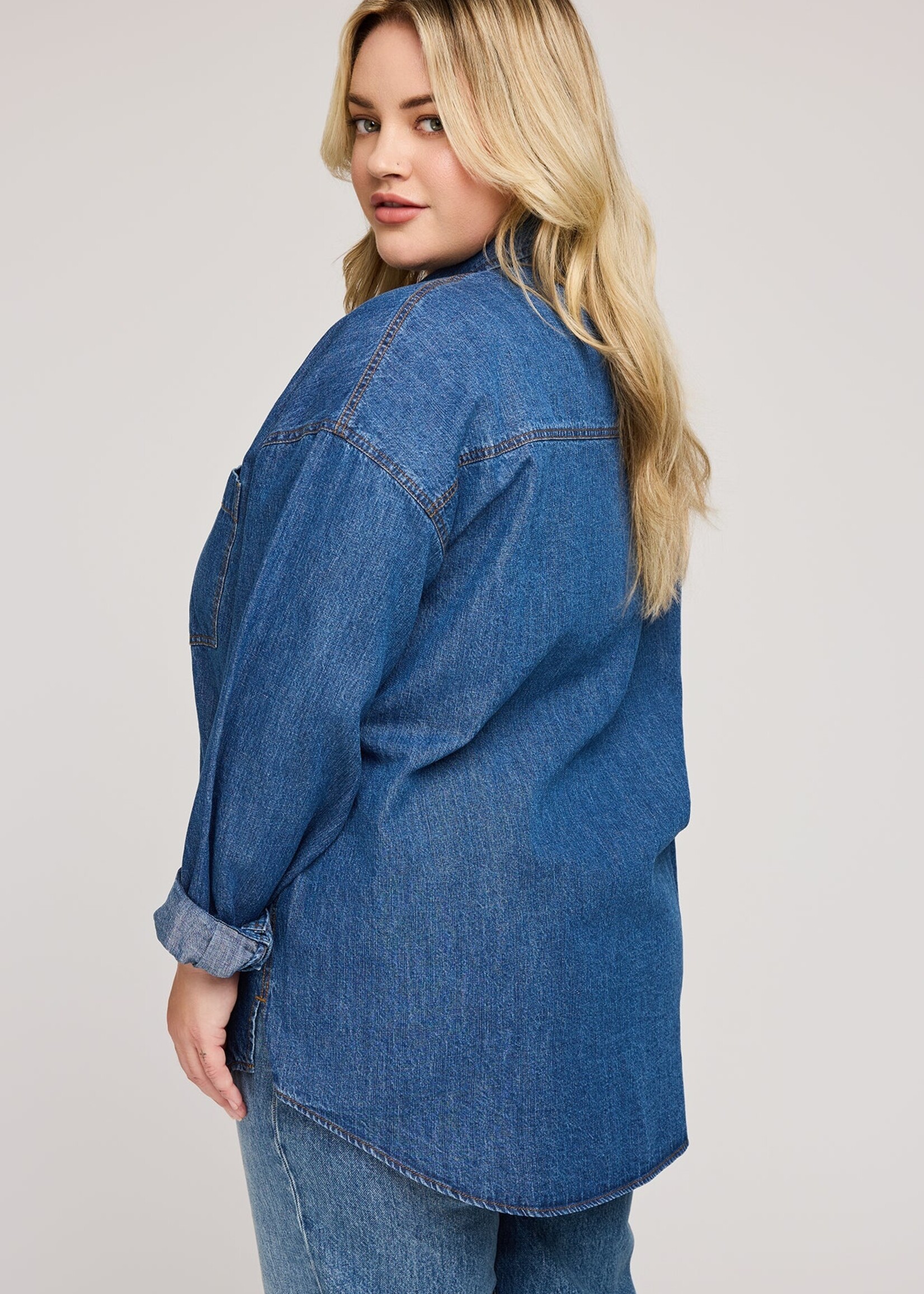Gentle Fawn Whitney Denim Button Down Shirt - Medium Wash
