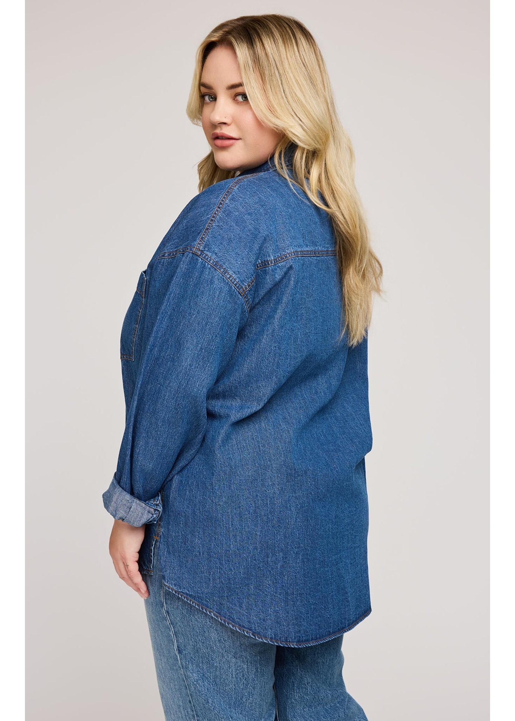 Gentle Fawn Whitney Denim Button Down Shirt - Medium Wash