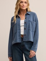 Z-Supply Z-Supply All Day Cropped Knit Jacket - Vintage Indigo