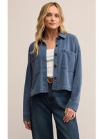 Z-Supply Z-Supply All Day Cropped Knit Jacket - Vintage Indigo