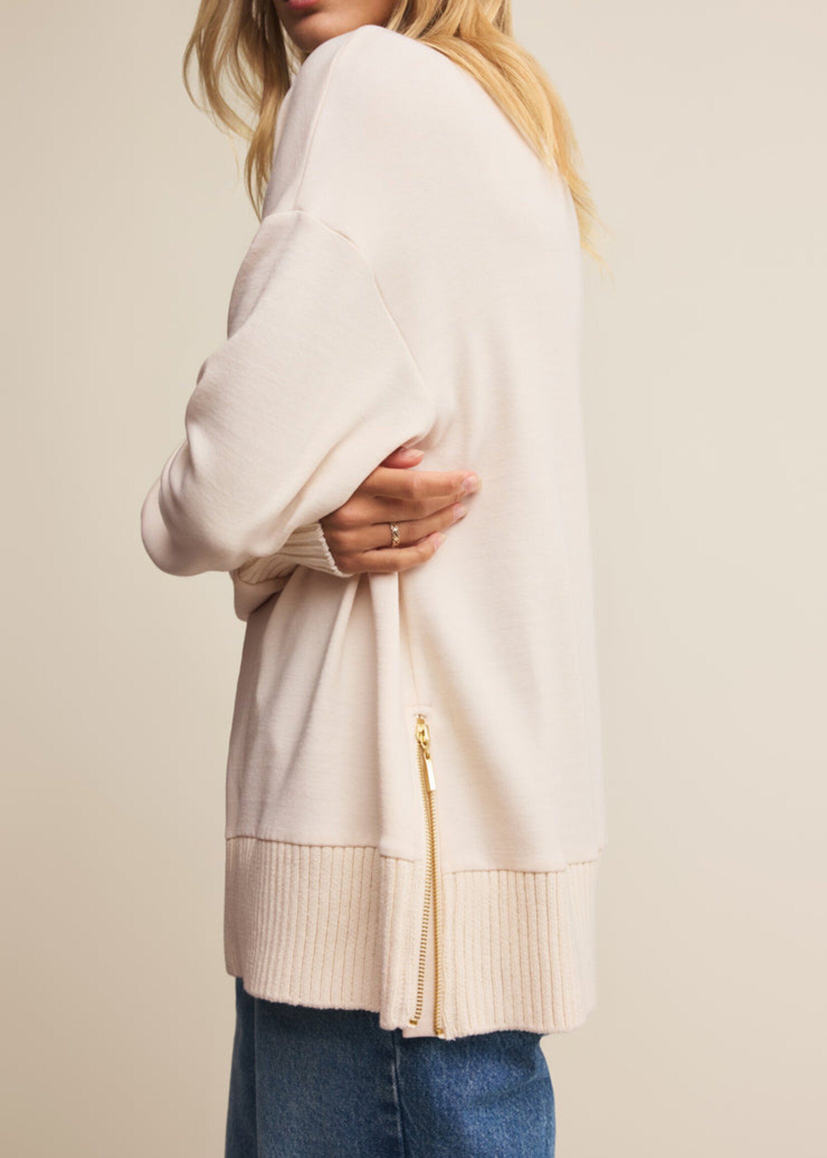 Z-Supply Z-Supply Sable Rib Sweatshirt - Warm White