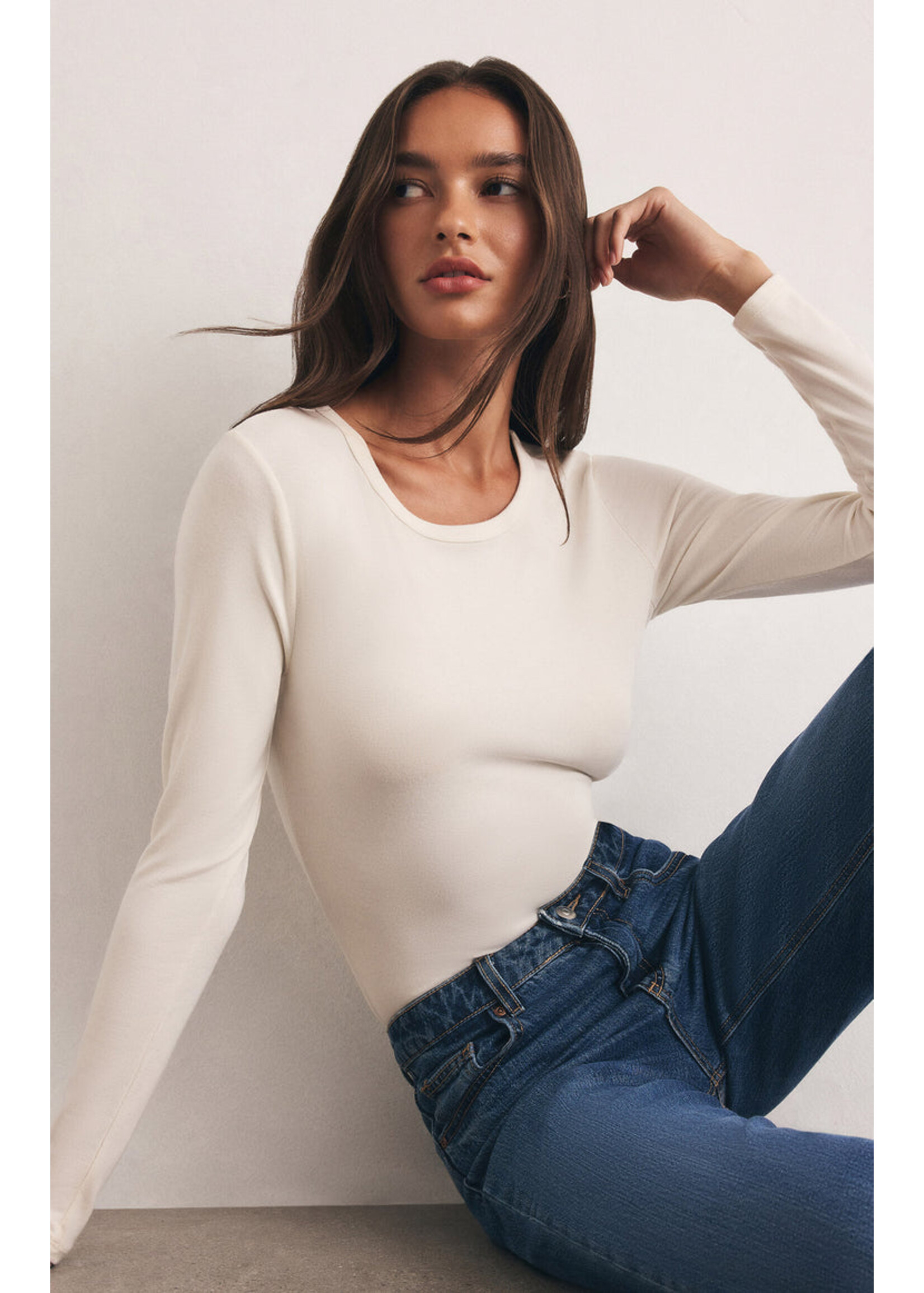 Z-Supply Z-Supply Second Skin Crew LS - Cloud