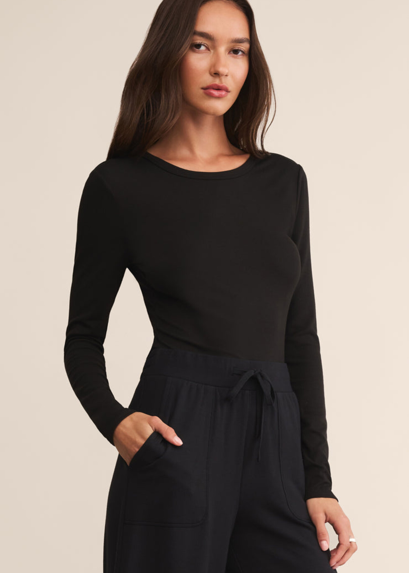 Z-Supply Z-Supply Second Skin Crew LS - Black