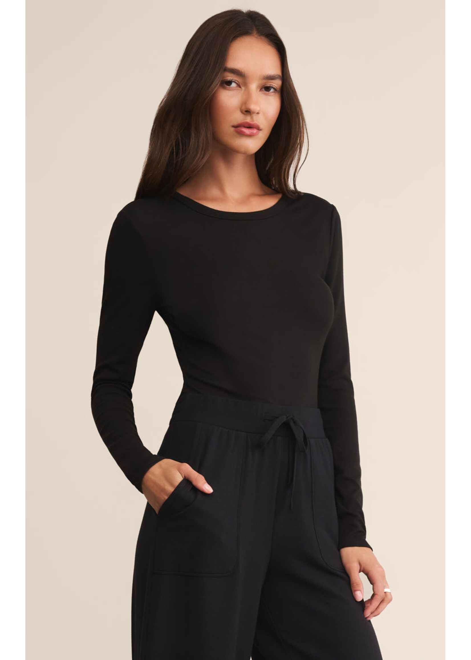 Z-Supply Z-Supply Second Skin Crew LS - Black
