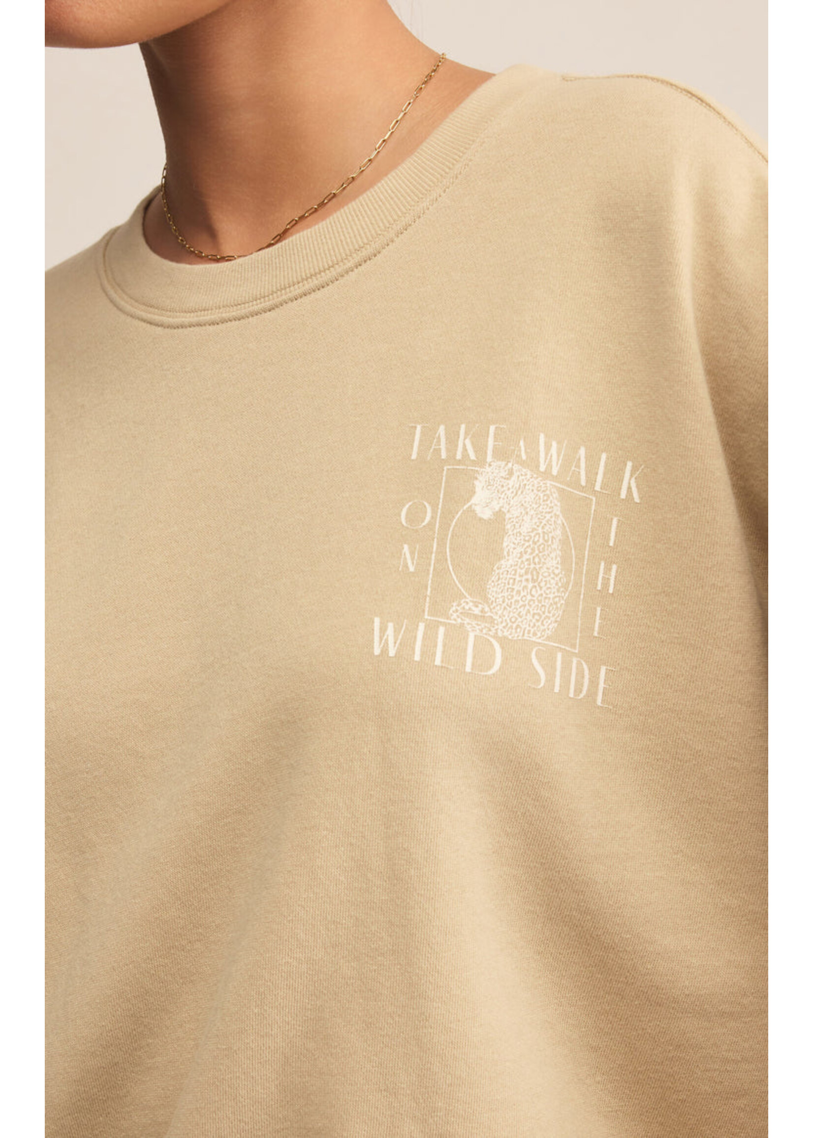 Z-Supply Z-Supply Sweat-Shirt Wild Side - Washed Gold