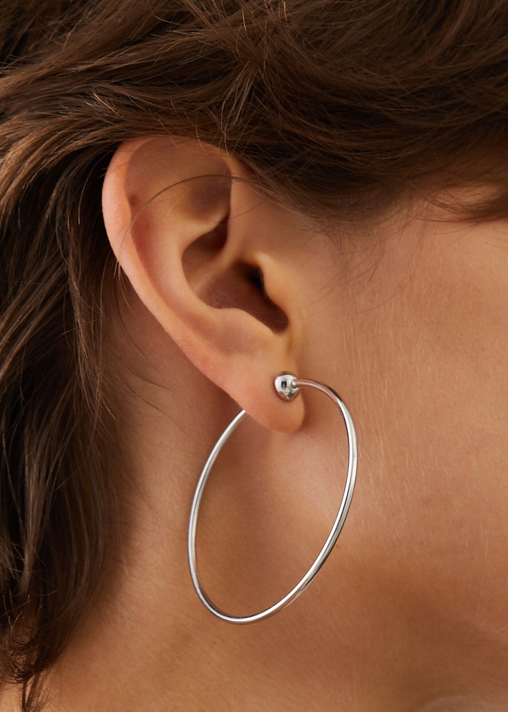 Jenny Bird Créoles Icon (Moyennes) - Platine