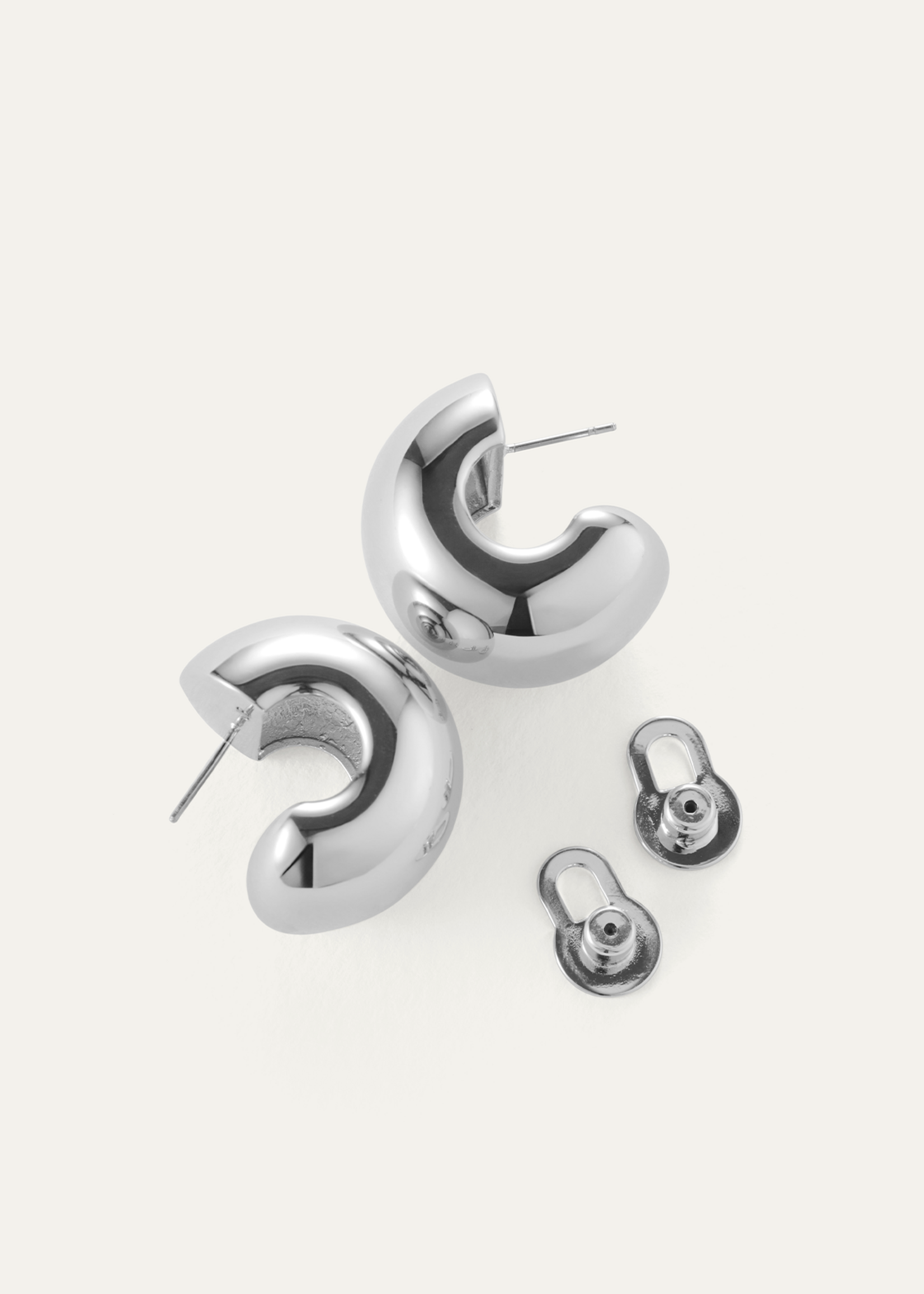 Jenny Bird Gemma Hoops - Silver