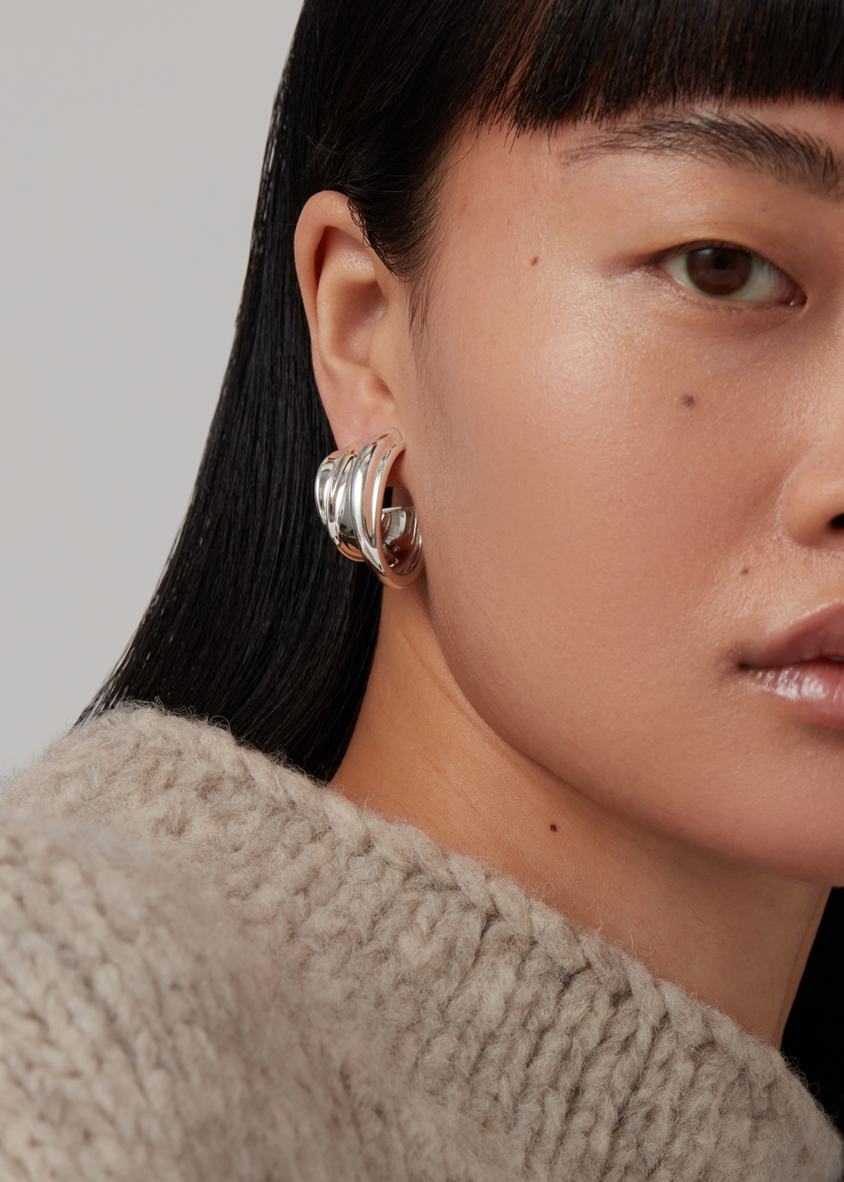 Jenny Bird Leona Hoops - Silver