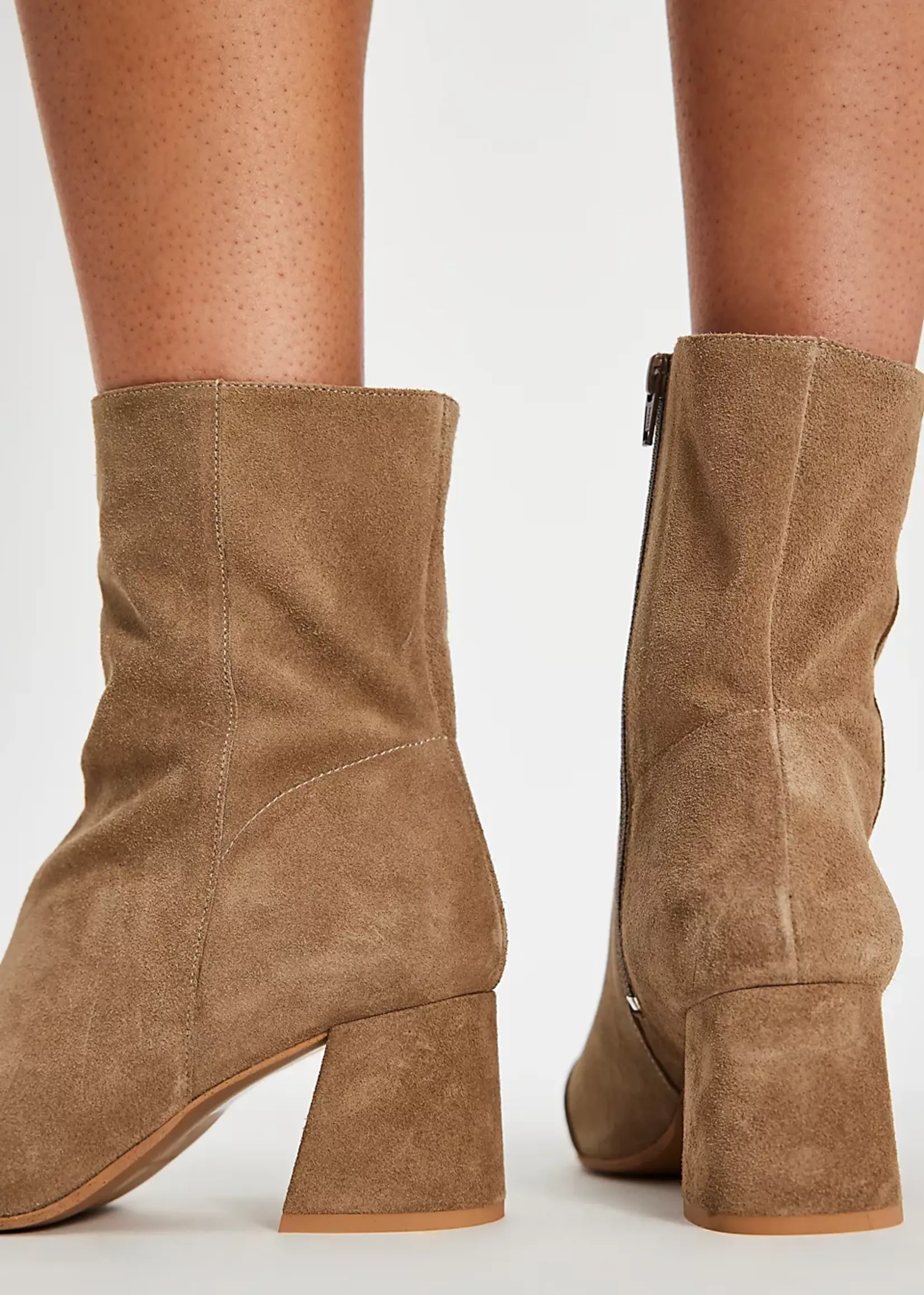 Free People Free People Wisteria Suede Ankle Boot - Taupe