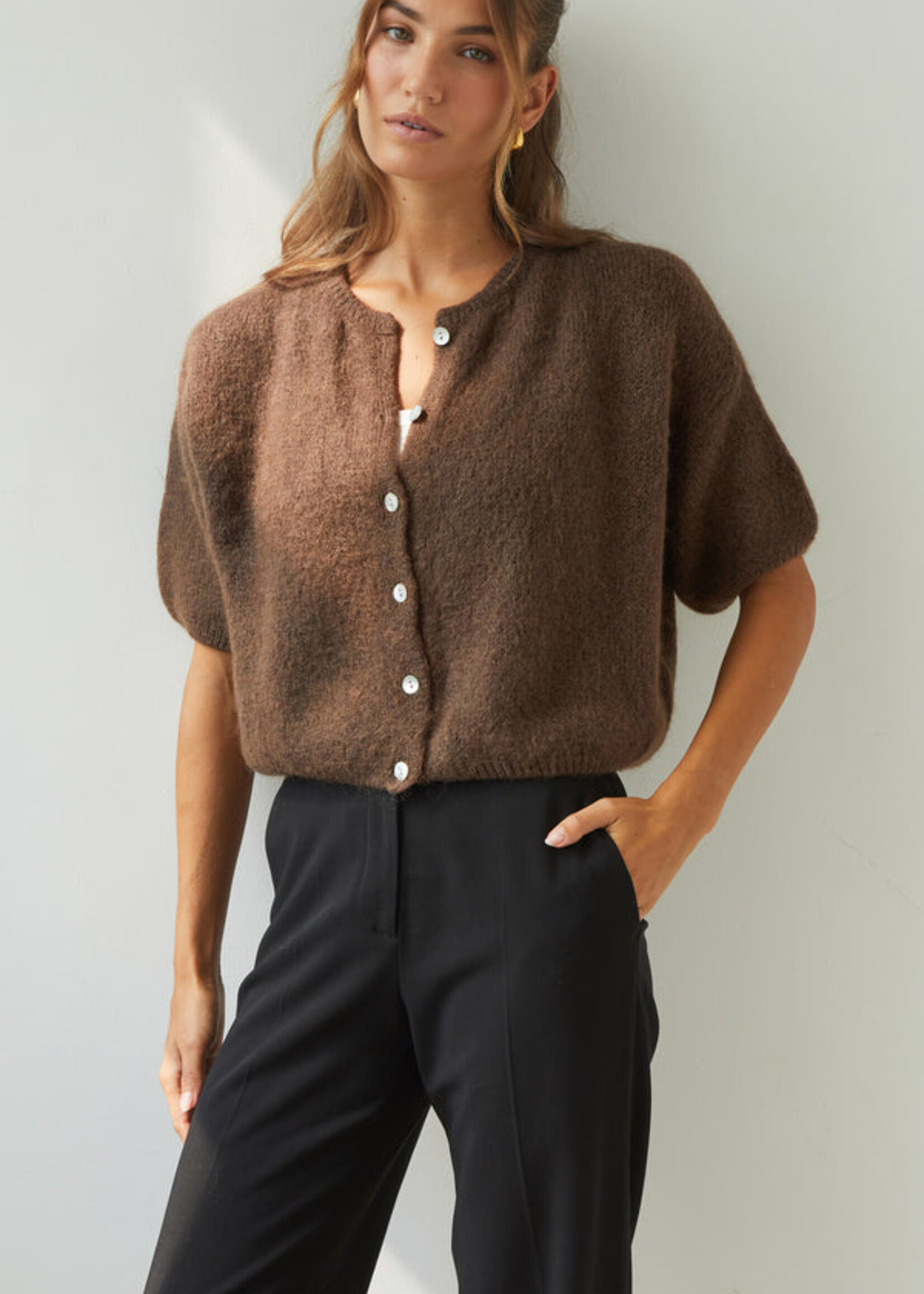 Charli Charli Emme Cardigan - Espresso