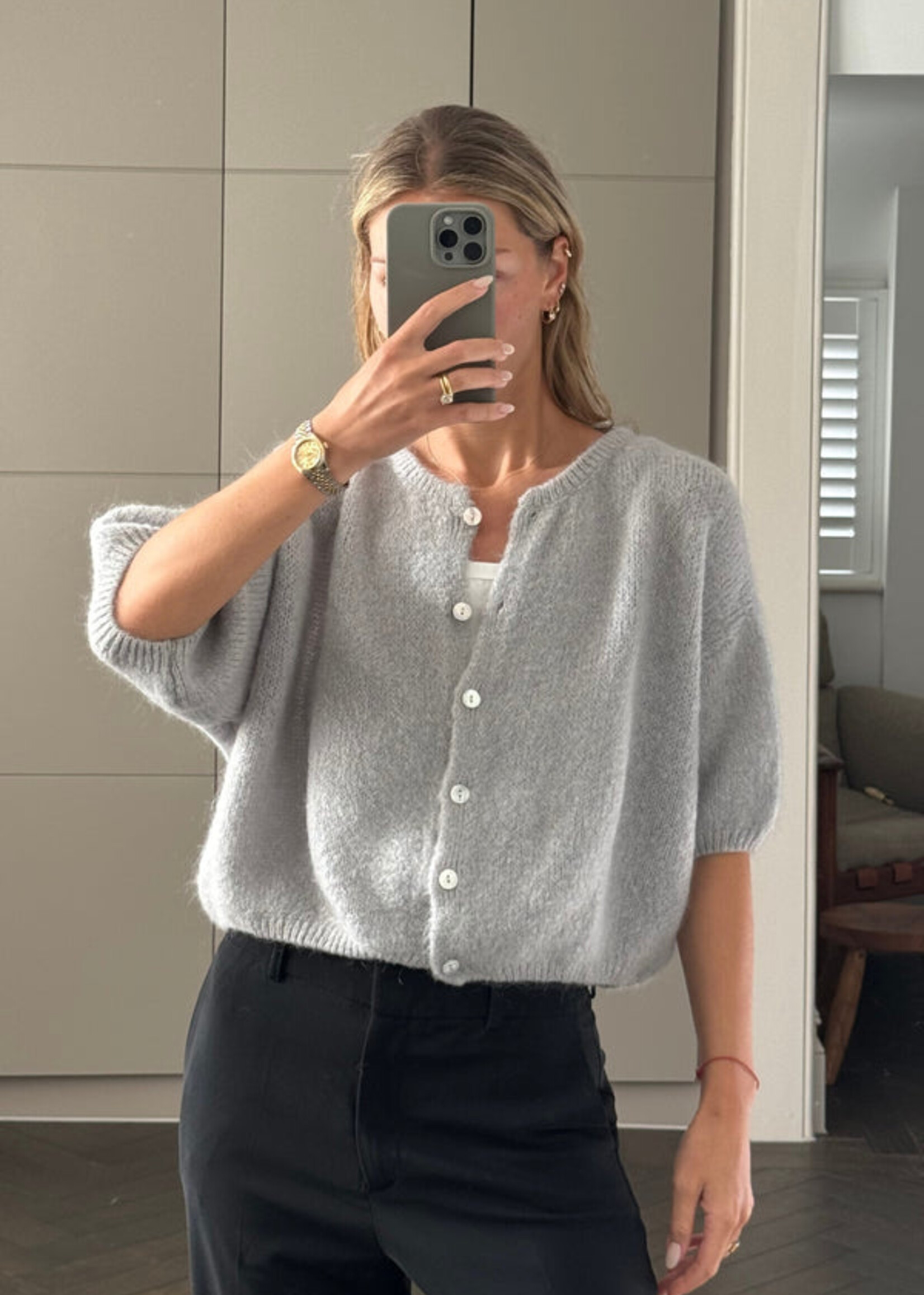 Charli Charli Emme Cardigan - Stone