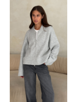 Charli Charli Zoey Zip Cardigan - Grey